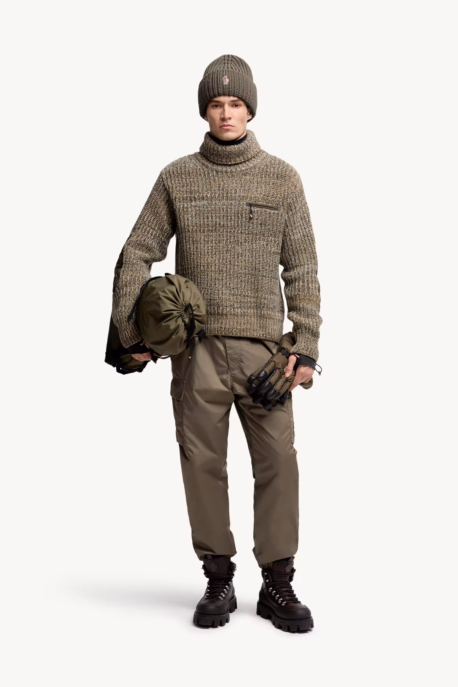 Wool Turtleneck Sweater with Pocket