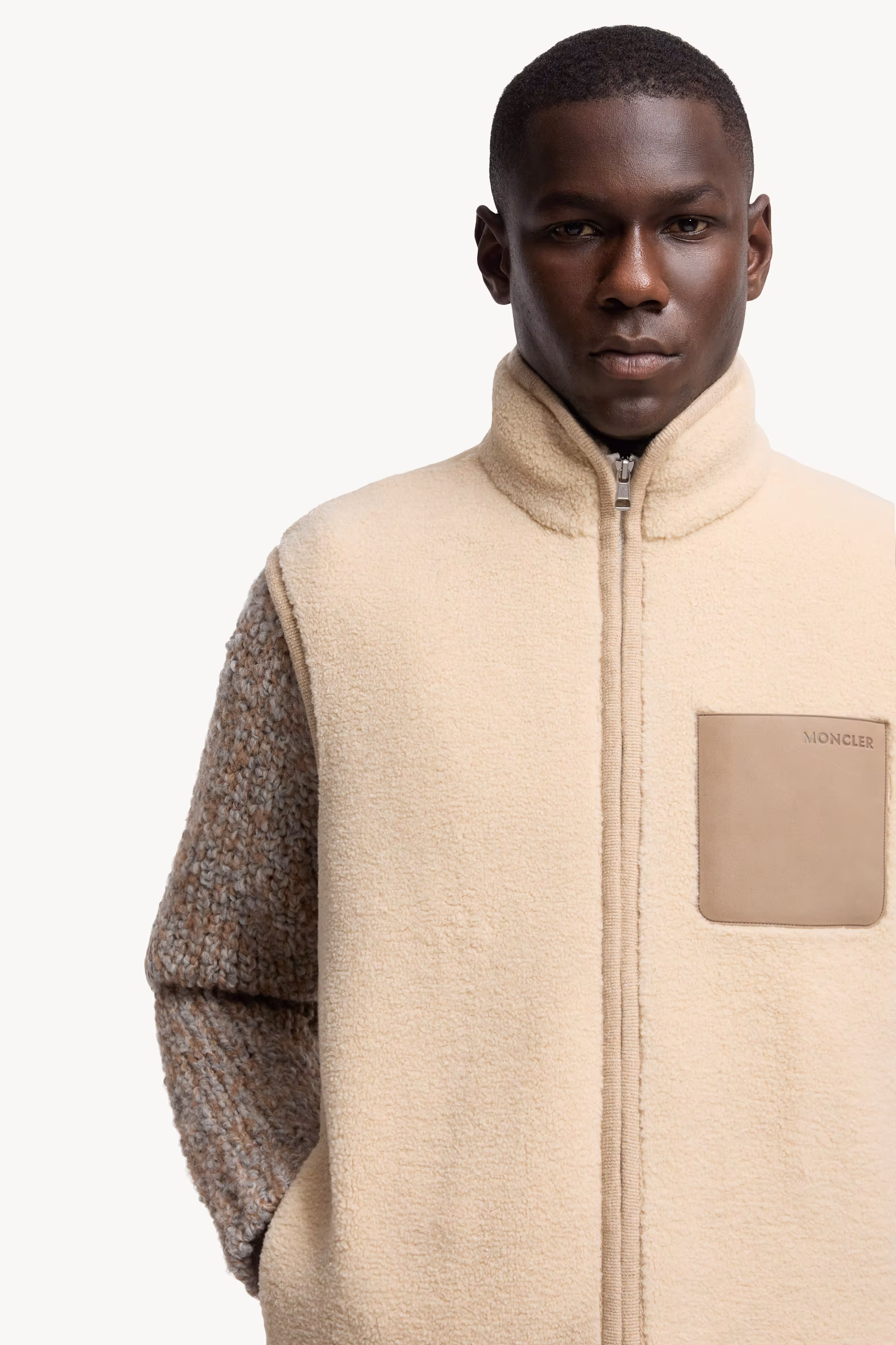 Nubuck-Trimmed Teddy Vest