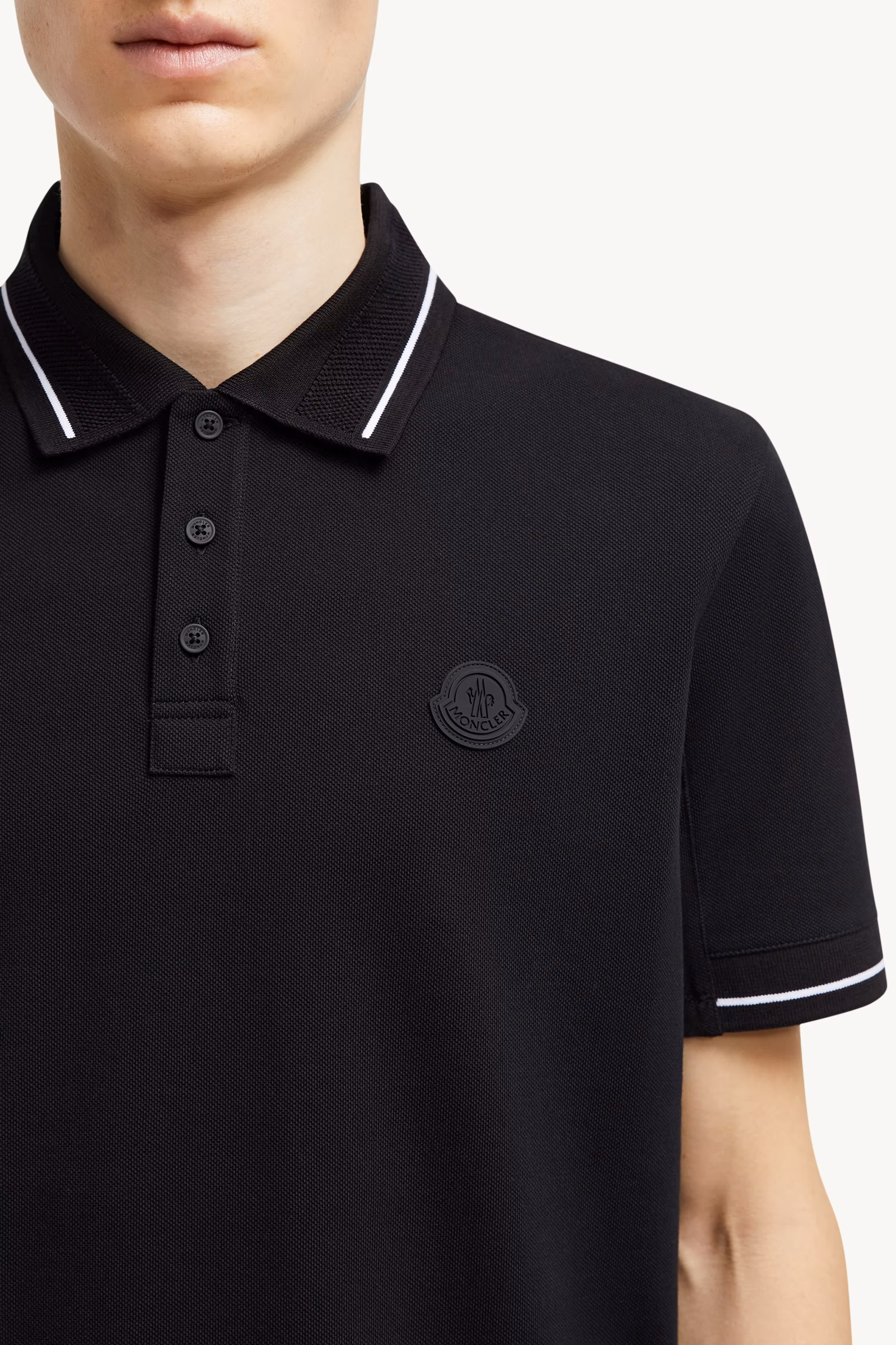 Logo Patch Cotton Polo Shirt