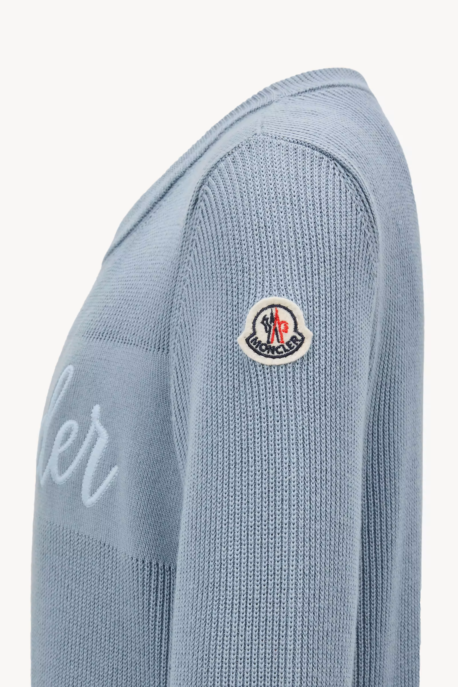 Embroidered Cursive Logo Cotton Sweater