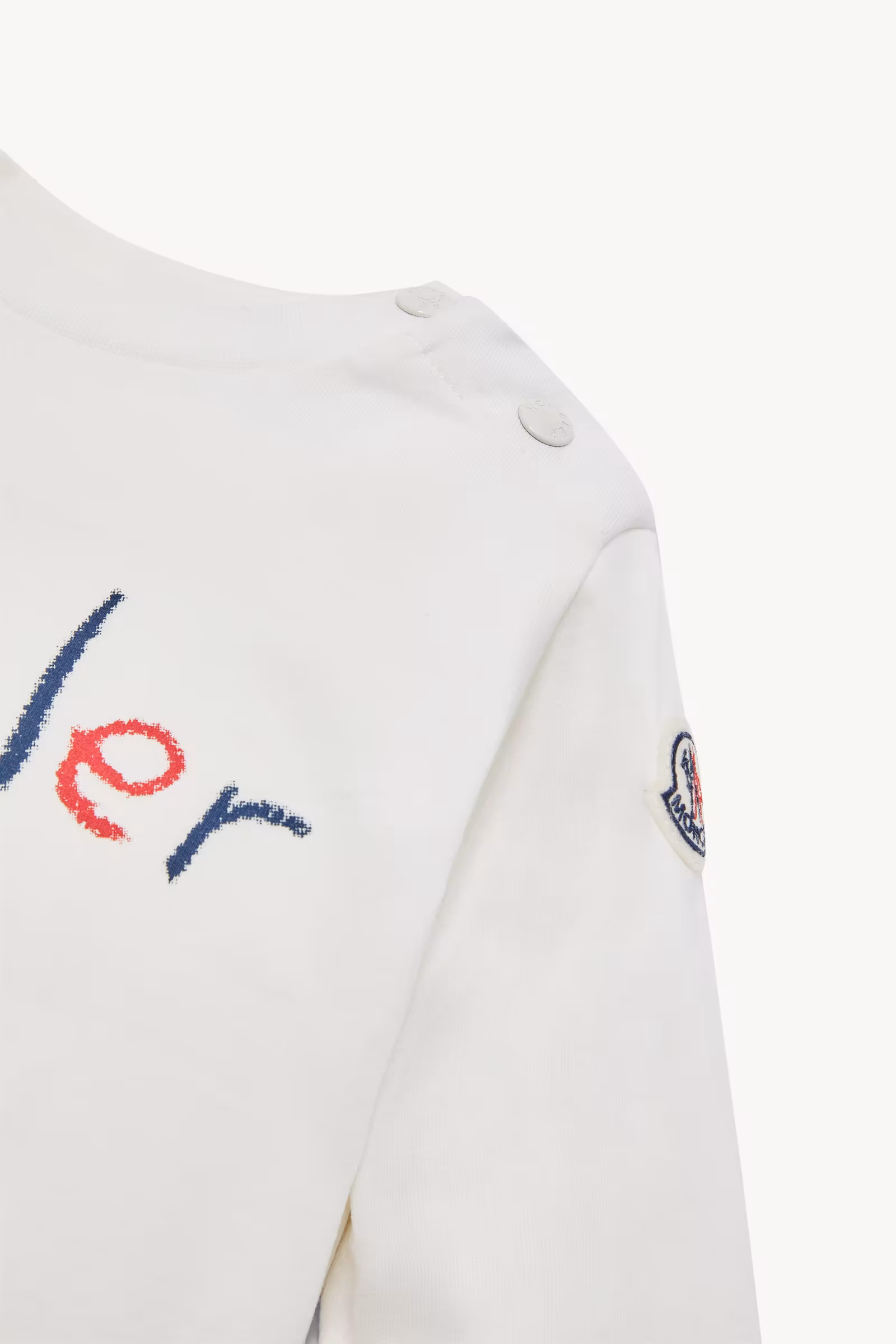 Scribble Logo Long Sleeve Cotton T-Shirt