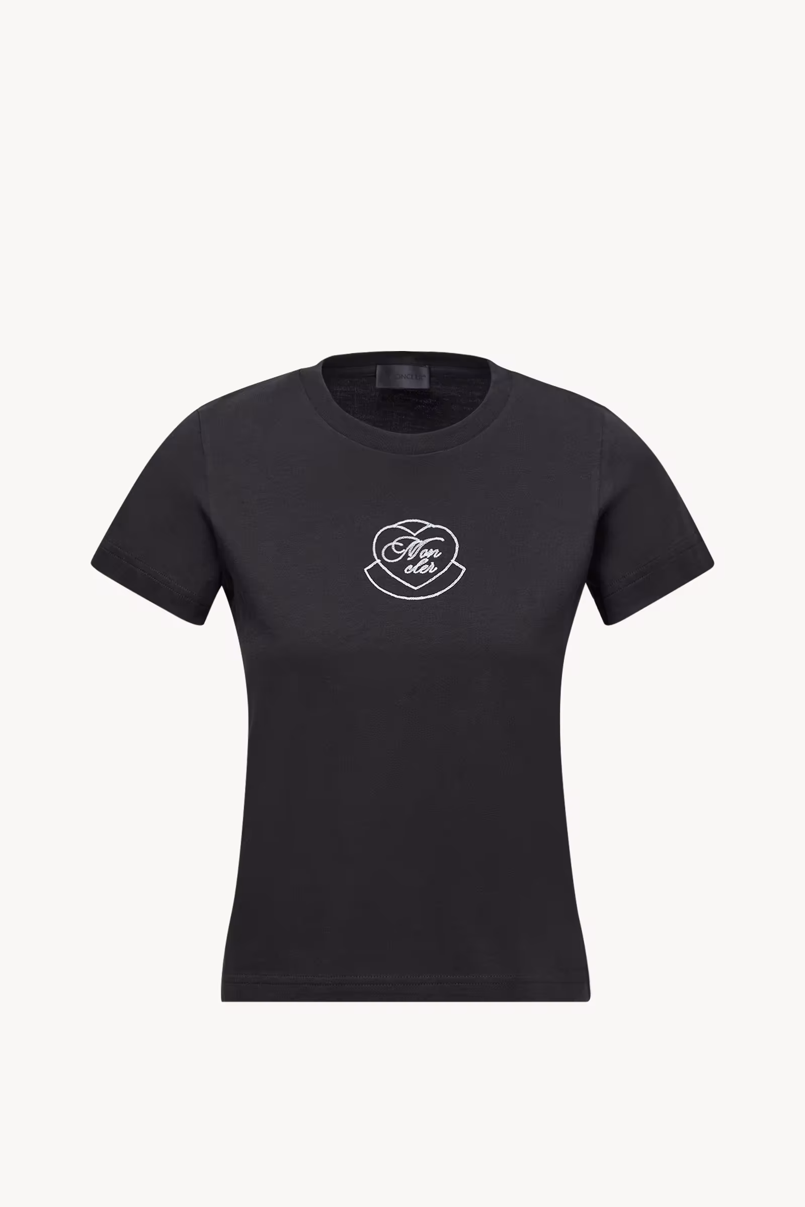 Embroidered Heart Logo Cotton T-Shirt