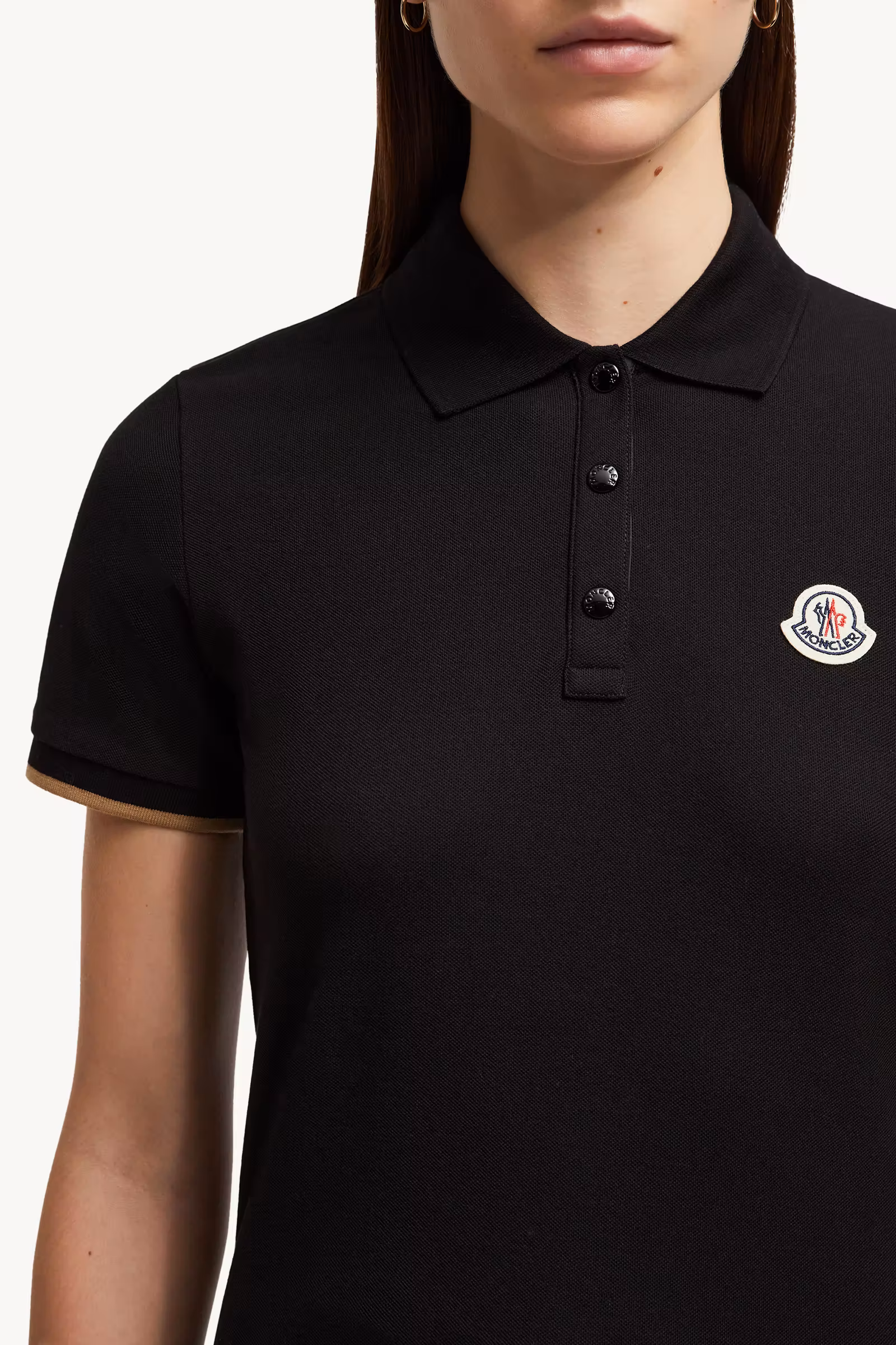 Logo Patch Cotton Piquet Polo Shirt