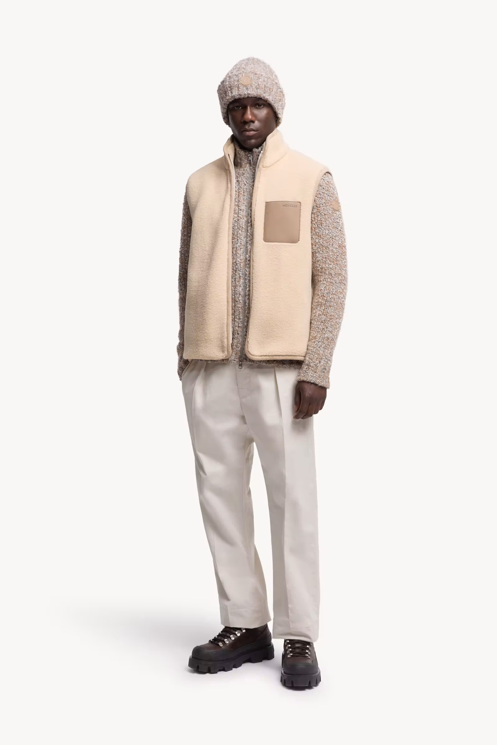 Nubuck-Trimmed Teddy Vest