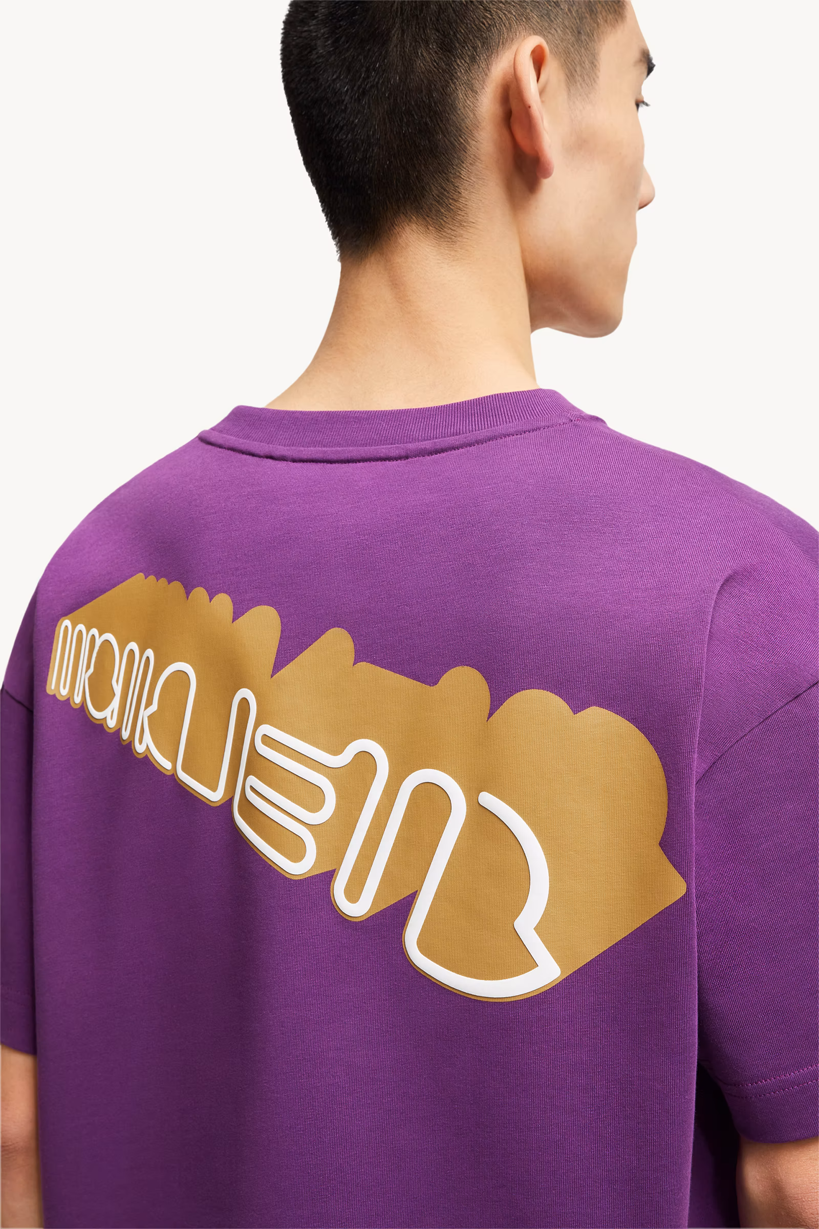 Curved Logo Cotton T-Shirt