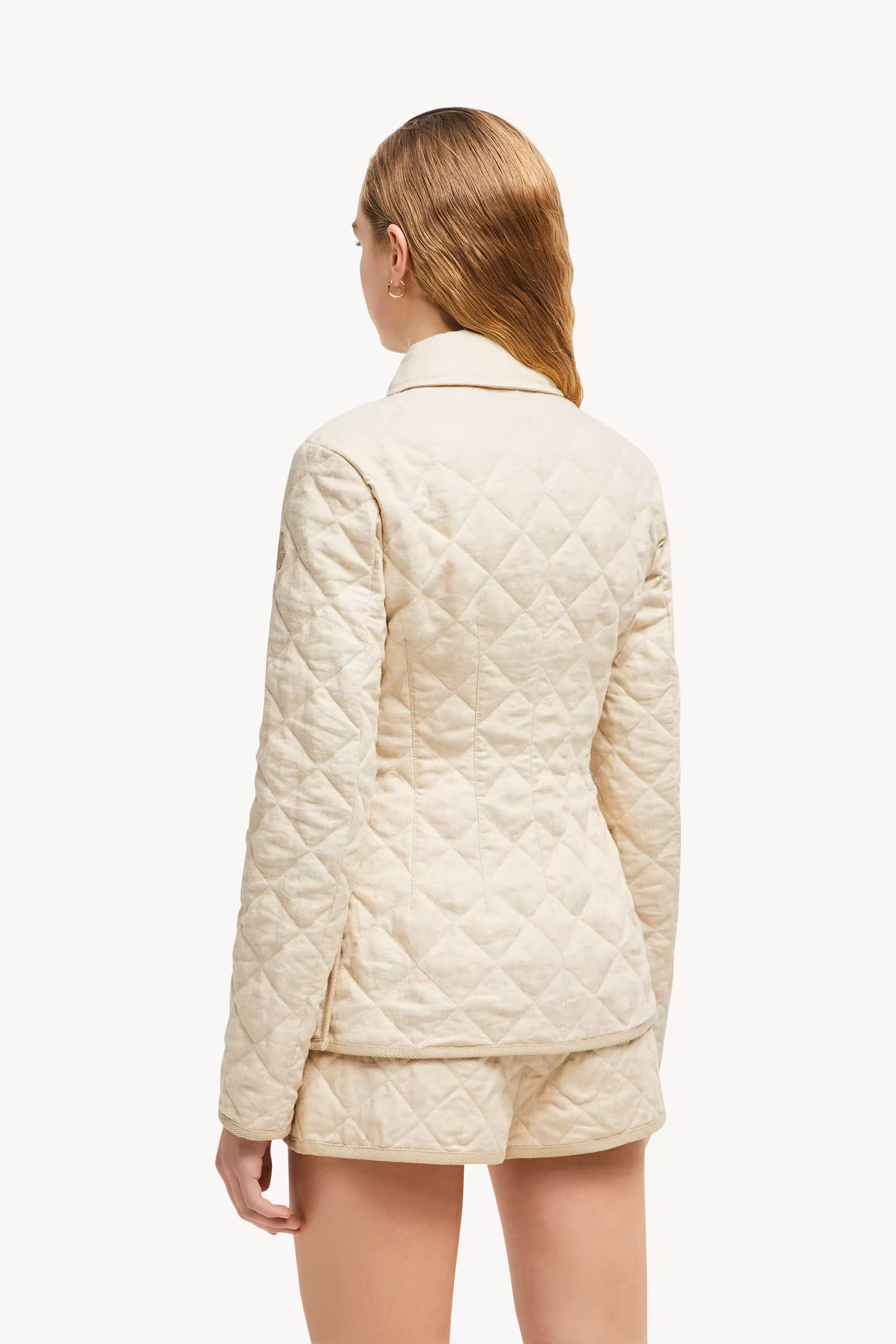 Uzes Diamond-Quilted Padded Linen Jacket