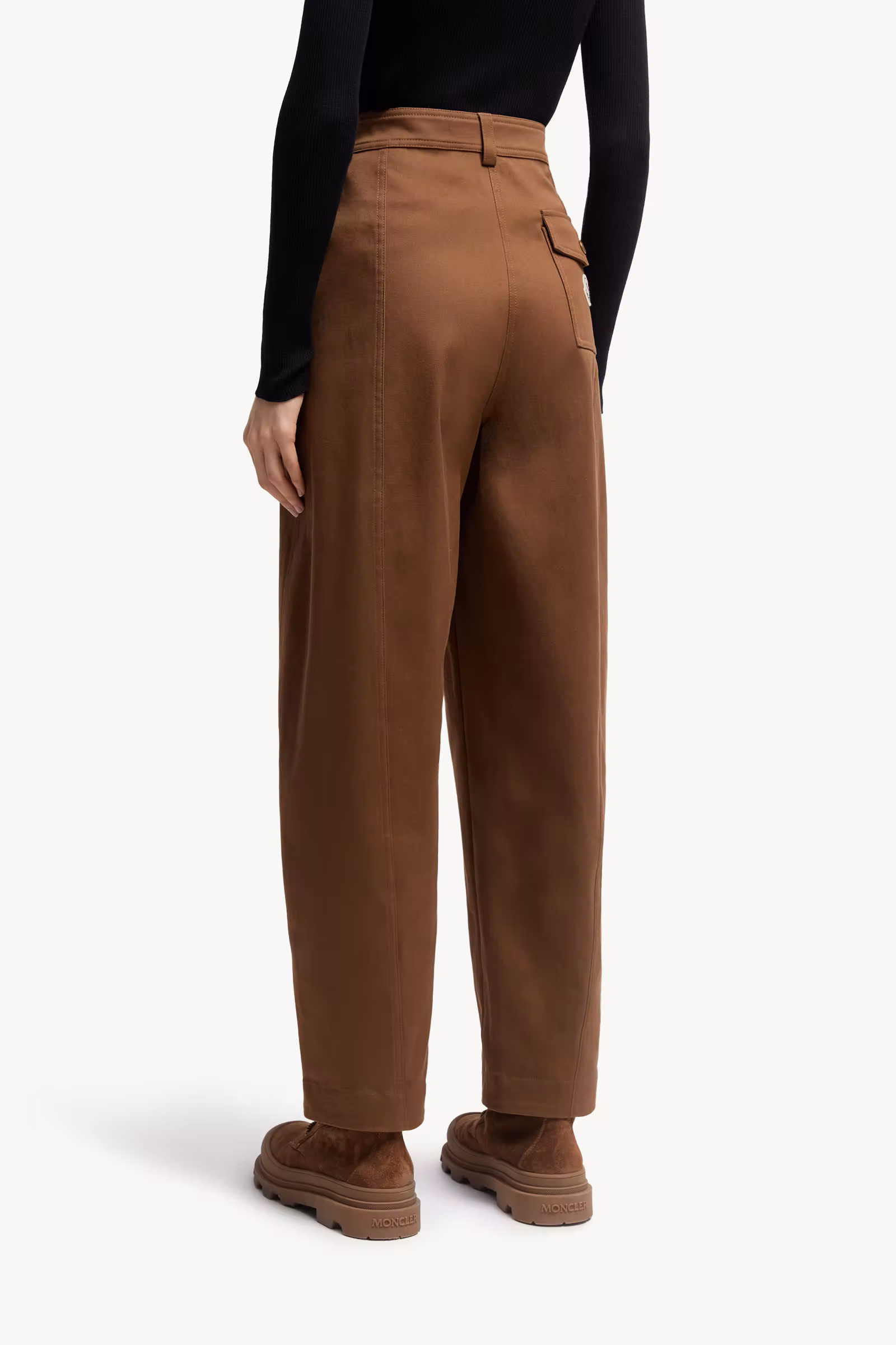 Straight Leg Cotton Gabardine Pants