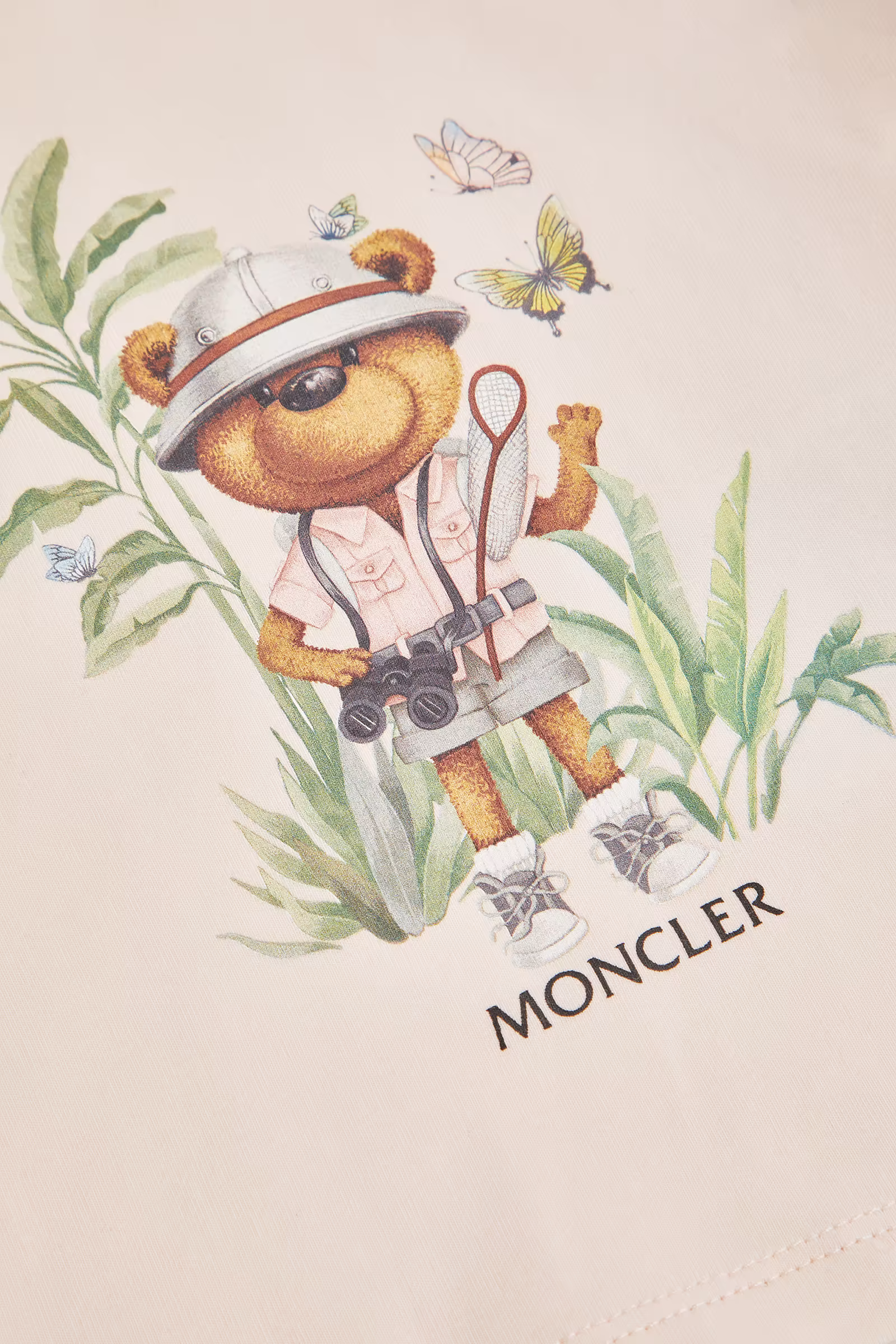 Teddy Bear Motif Cotton T-Shirt