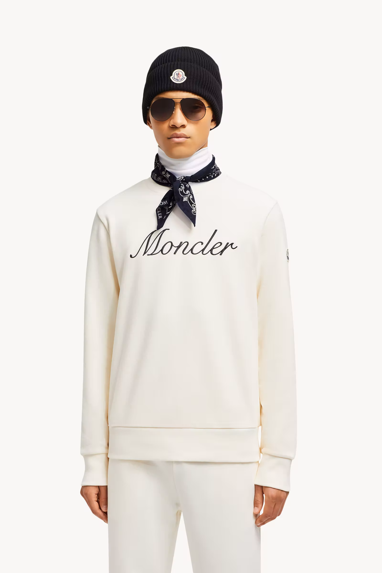 Embroidered Logo Cotton Sweatshirt