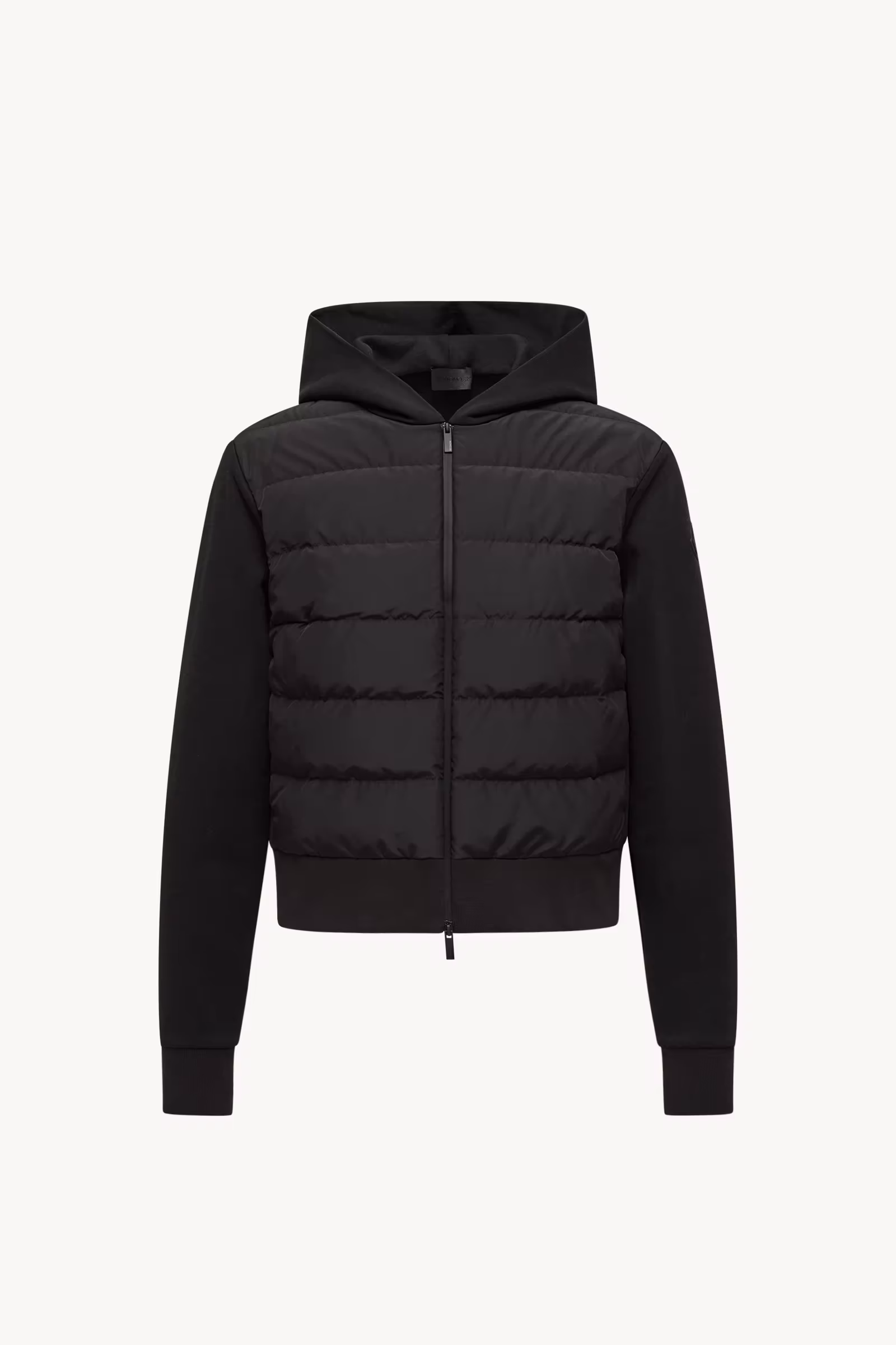 Padded Cotton Zip-Up Hoodie