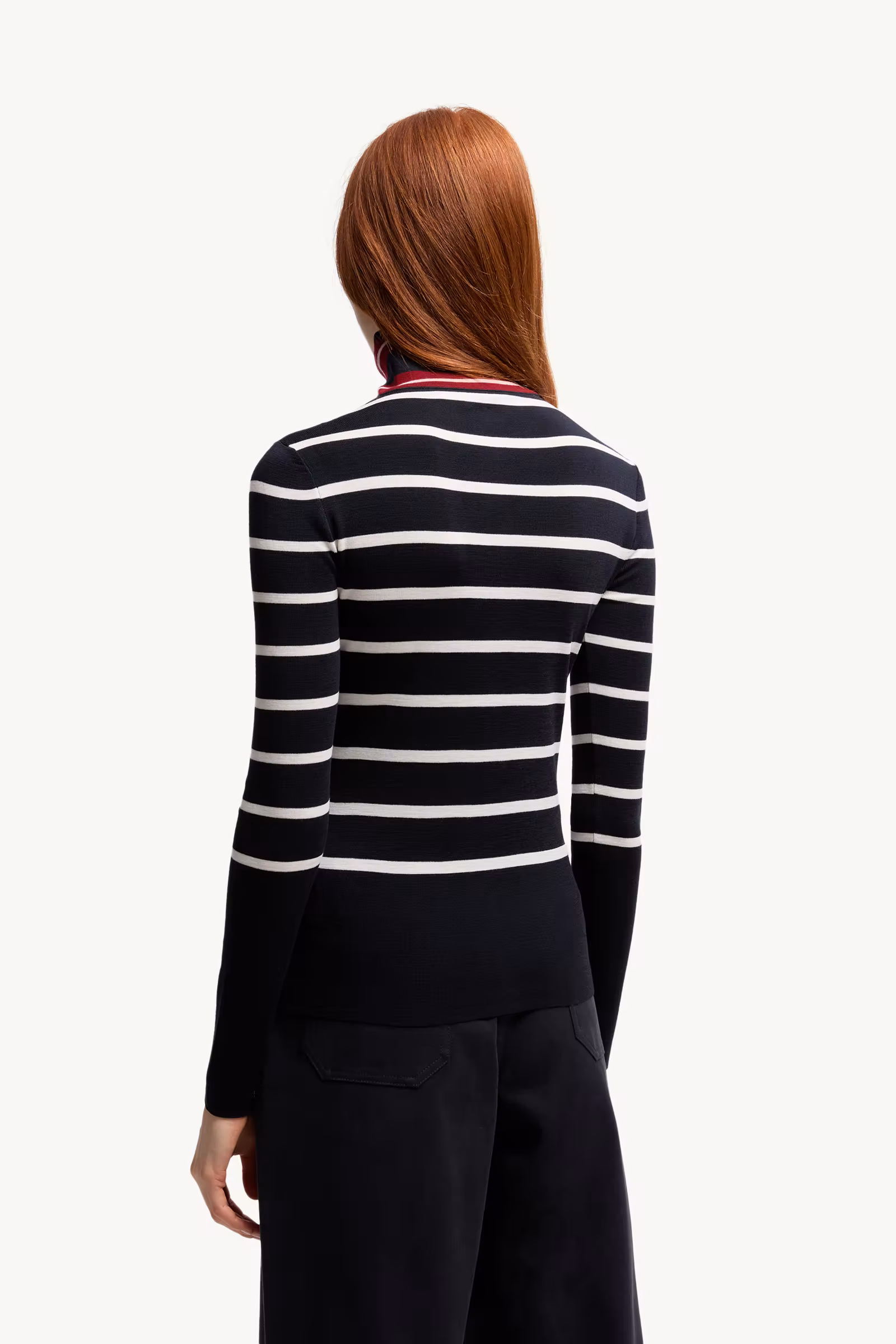 Striped Wool Turtleneck Sweater