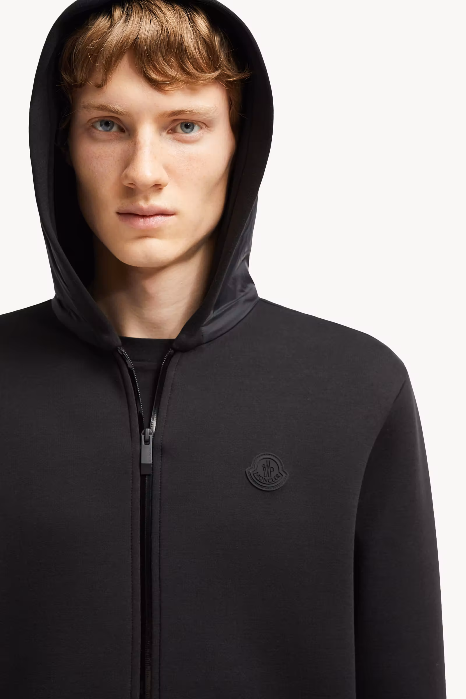 Cotton & Neoprene Zip-Up Hoodie