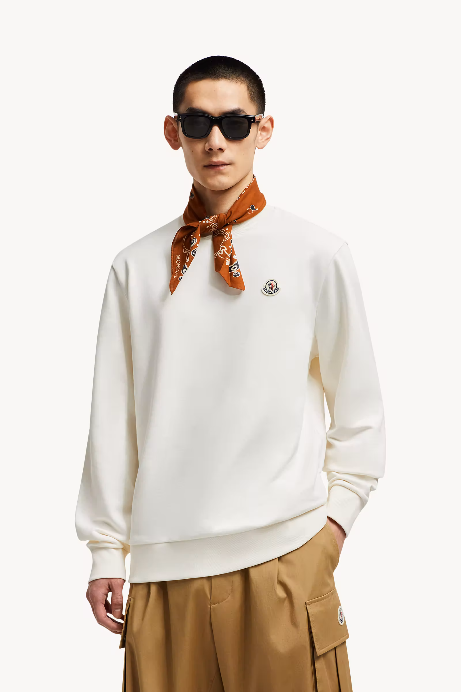 Logo Patch Cotton Sweatshirt