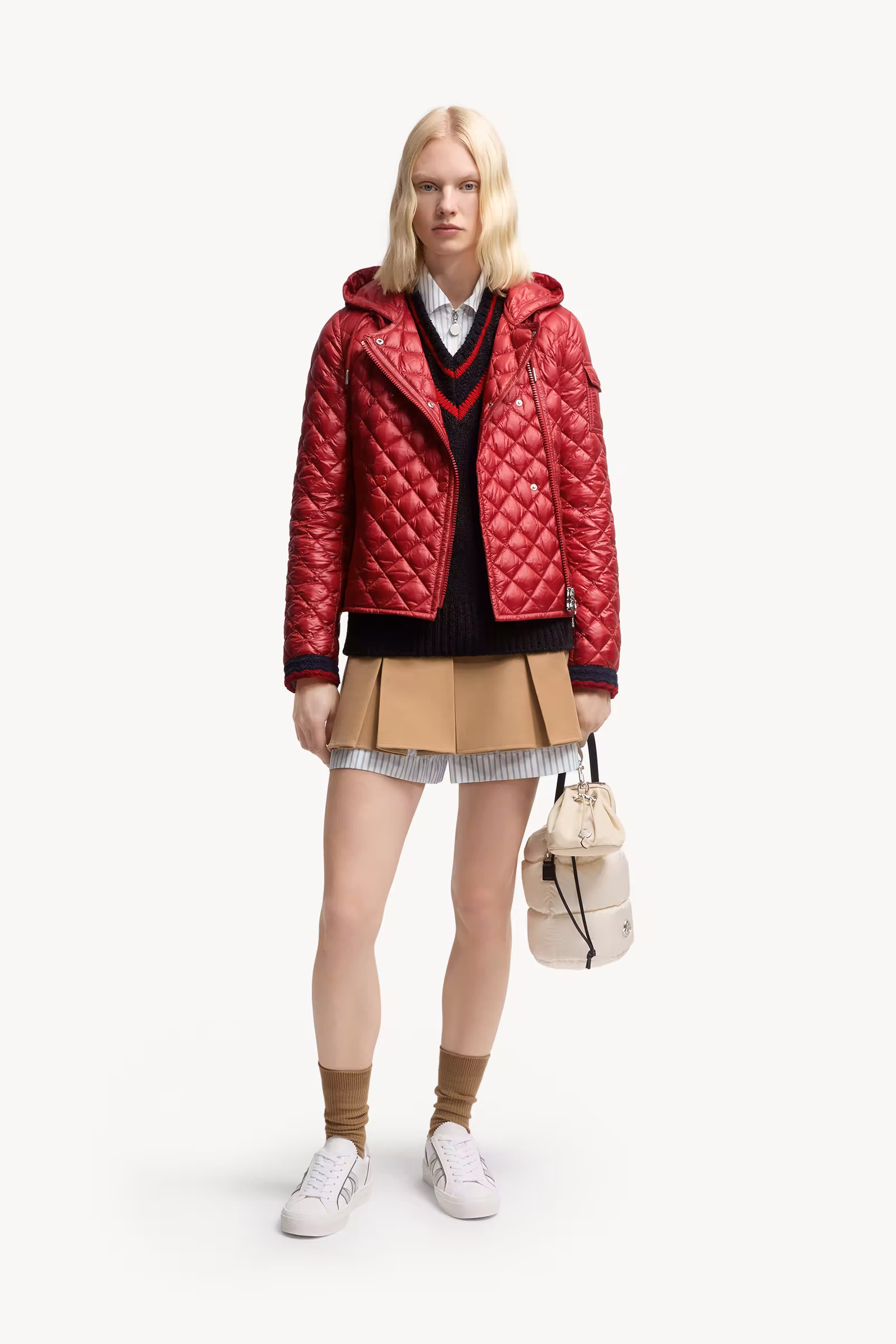 Corbelin Diamond-Quilted Hooded Short Down Jacket