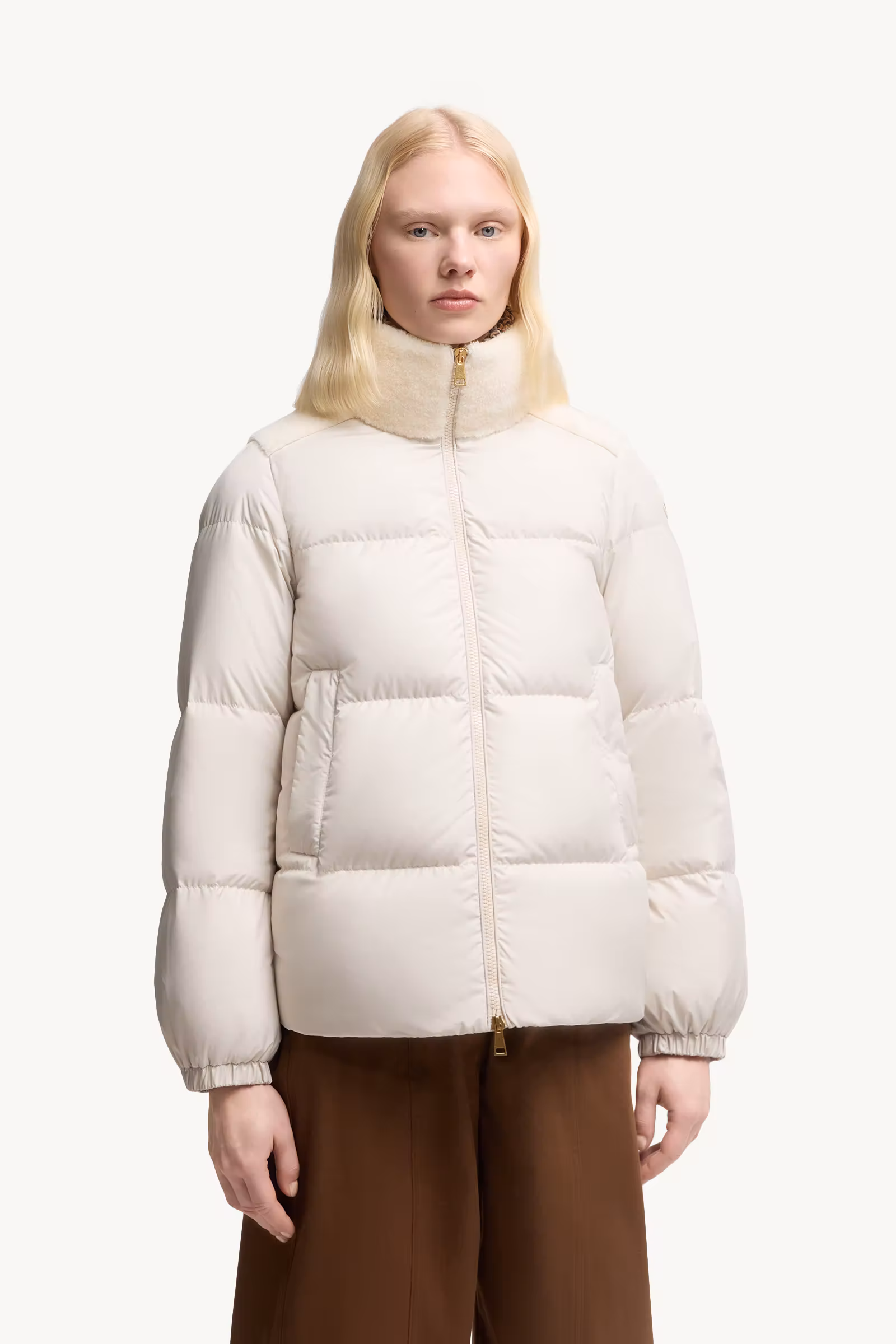 Esnaie Teddy-Trimmed Short Down Jaket