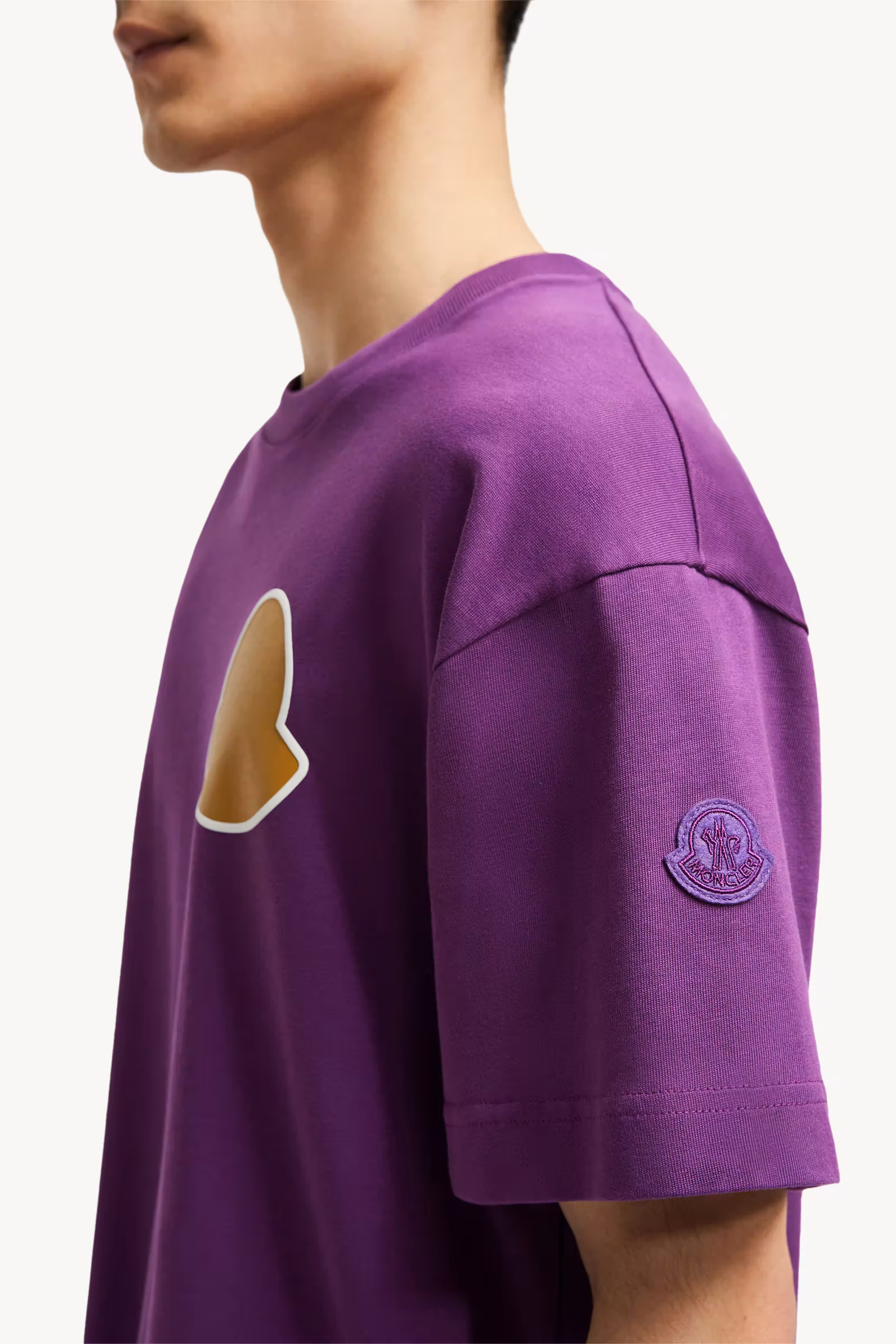 Curved Logo Cotton T-Shirt