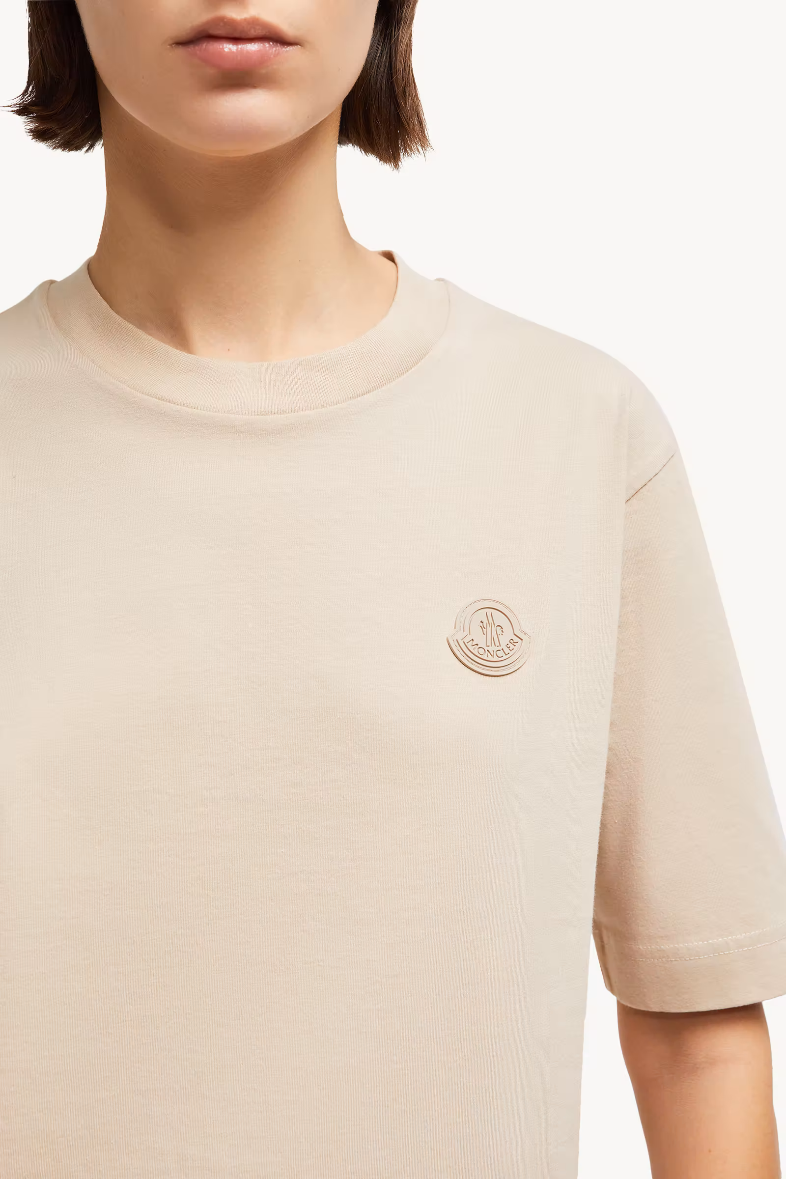 Silicone Logo Patch Cotton T-Shirt