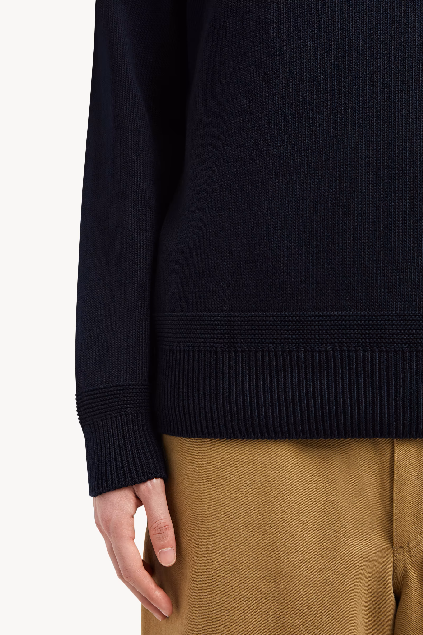 Logo Patch Cotton Sweater