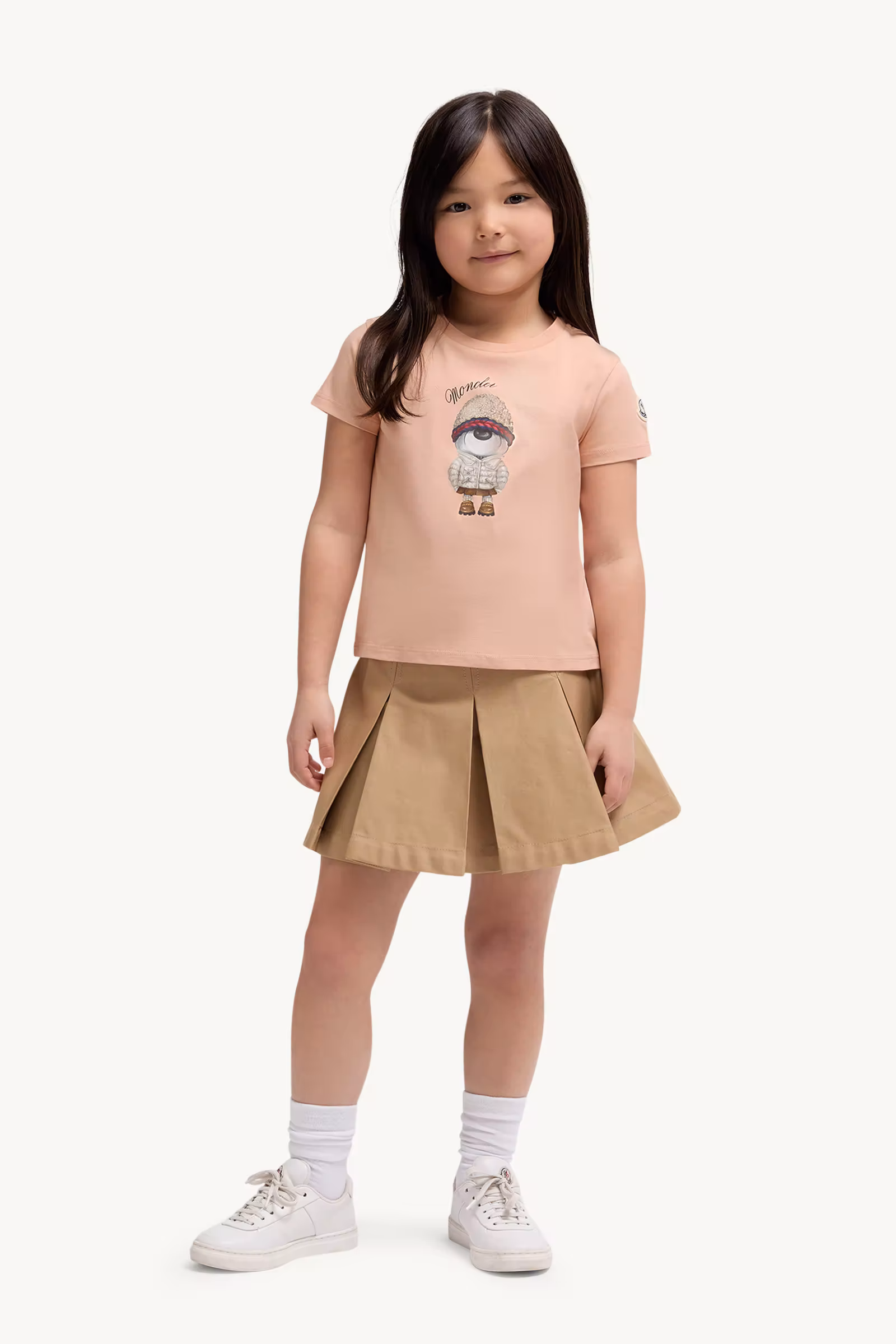 Teddy Bear Motif Cotton T-Shirt