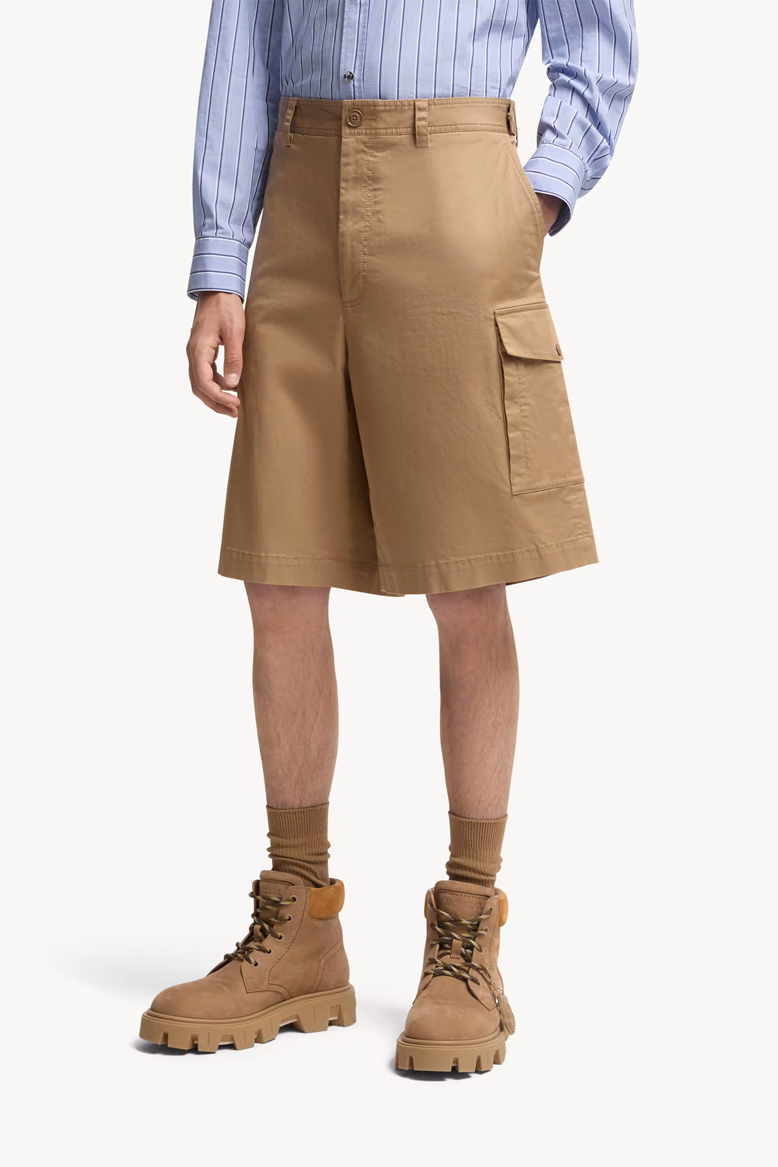 Cotton Gabardine Cargo Shorts