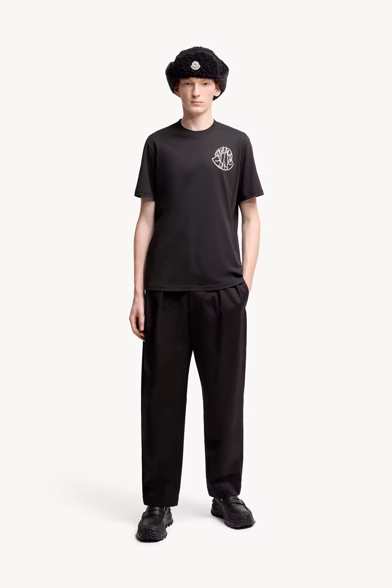 Overlapped Logo Cotton T-Shirt