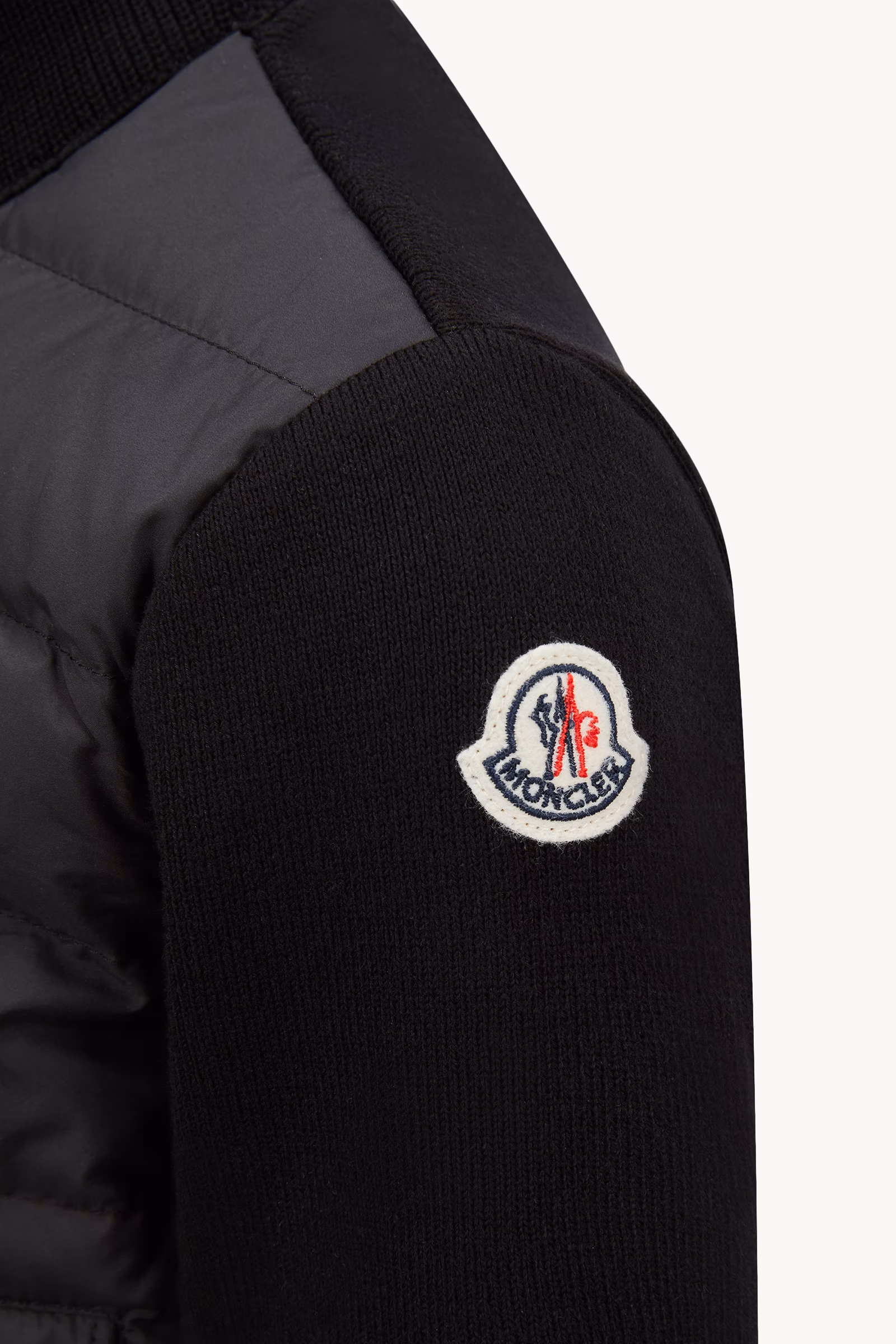 Padded Cotton Zip-Up Cardigan