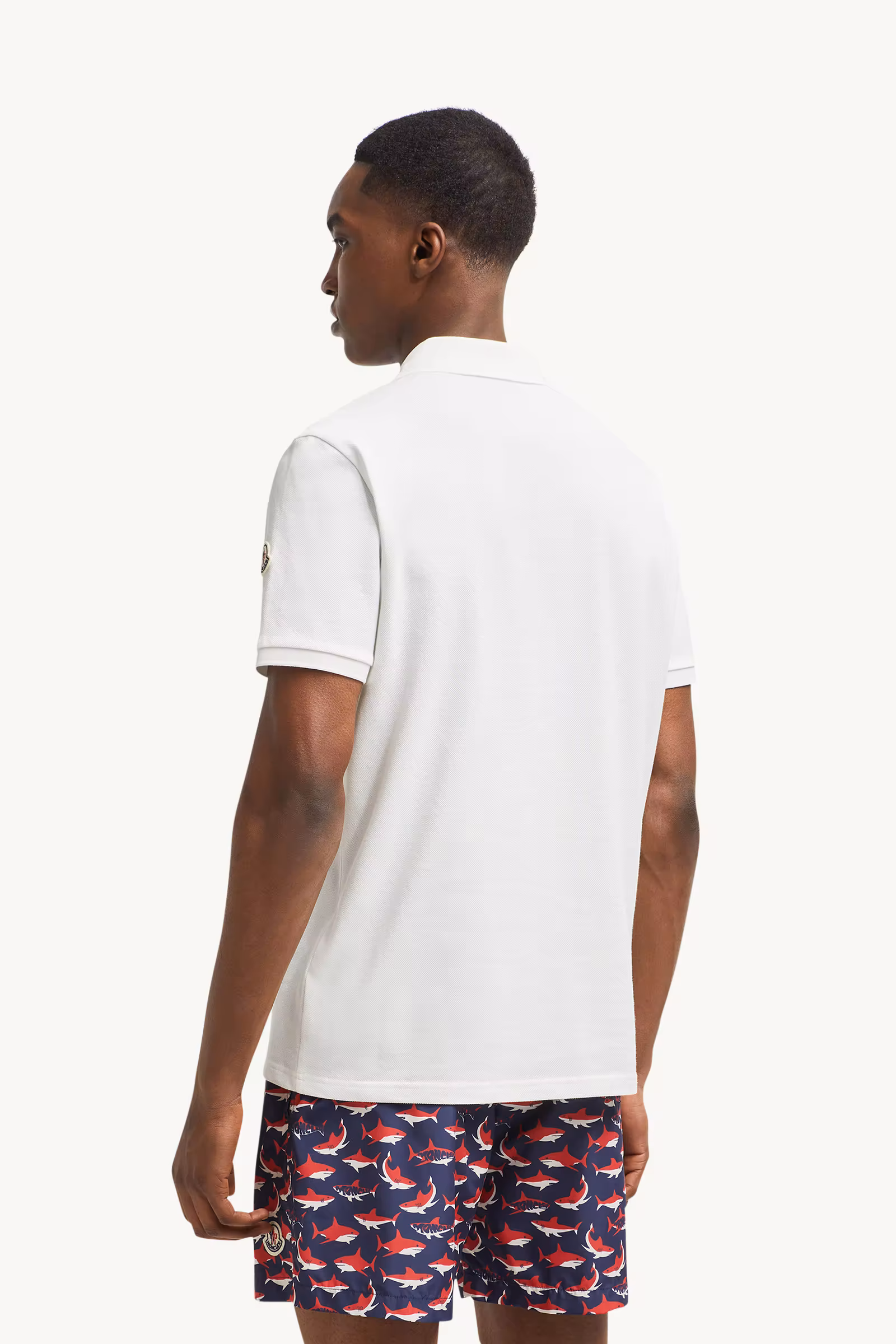 Shark Patch Cotton Piquet Polo Shirt
