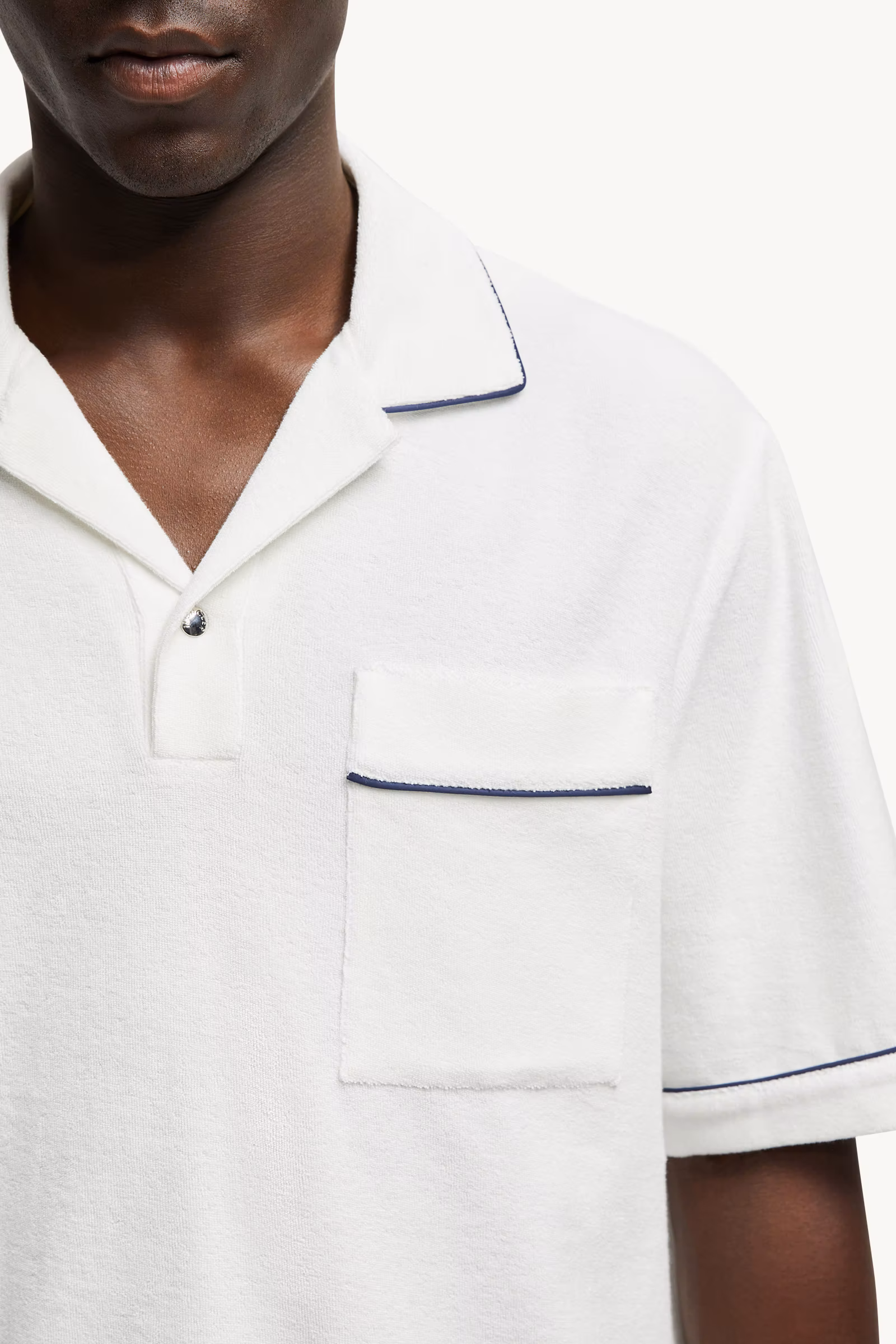 Cotton Terry Cloth Polo Shirt