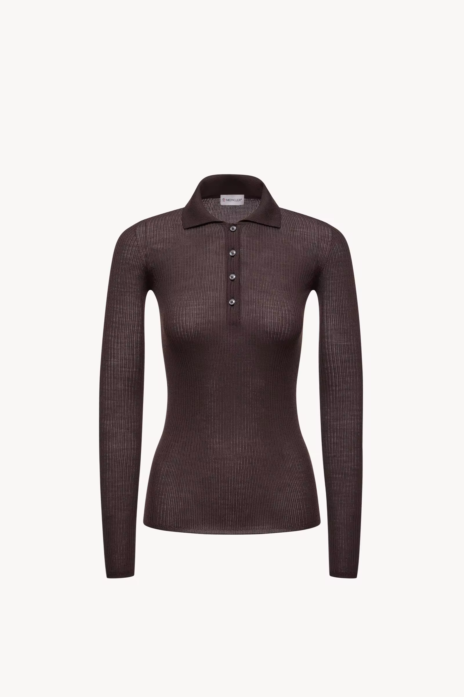 Wool Long Sleeve Polo Shirt