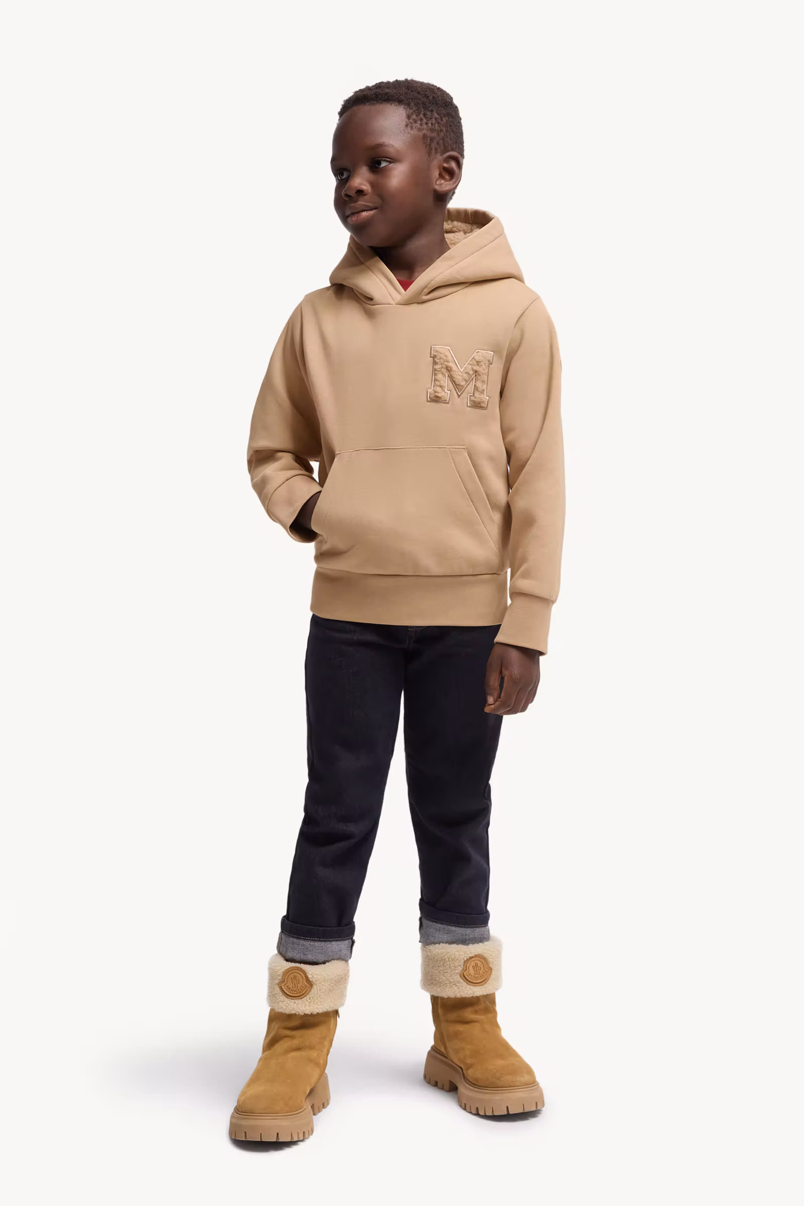 Teddy Logo Cotton Hoodie