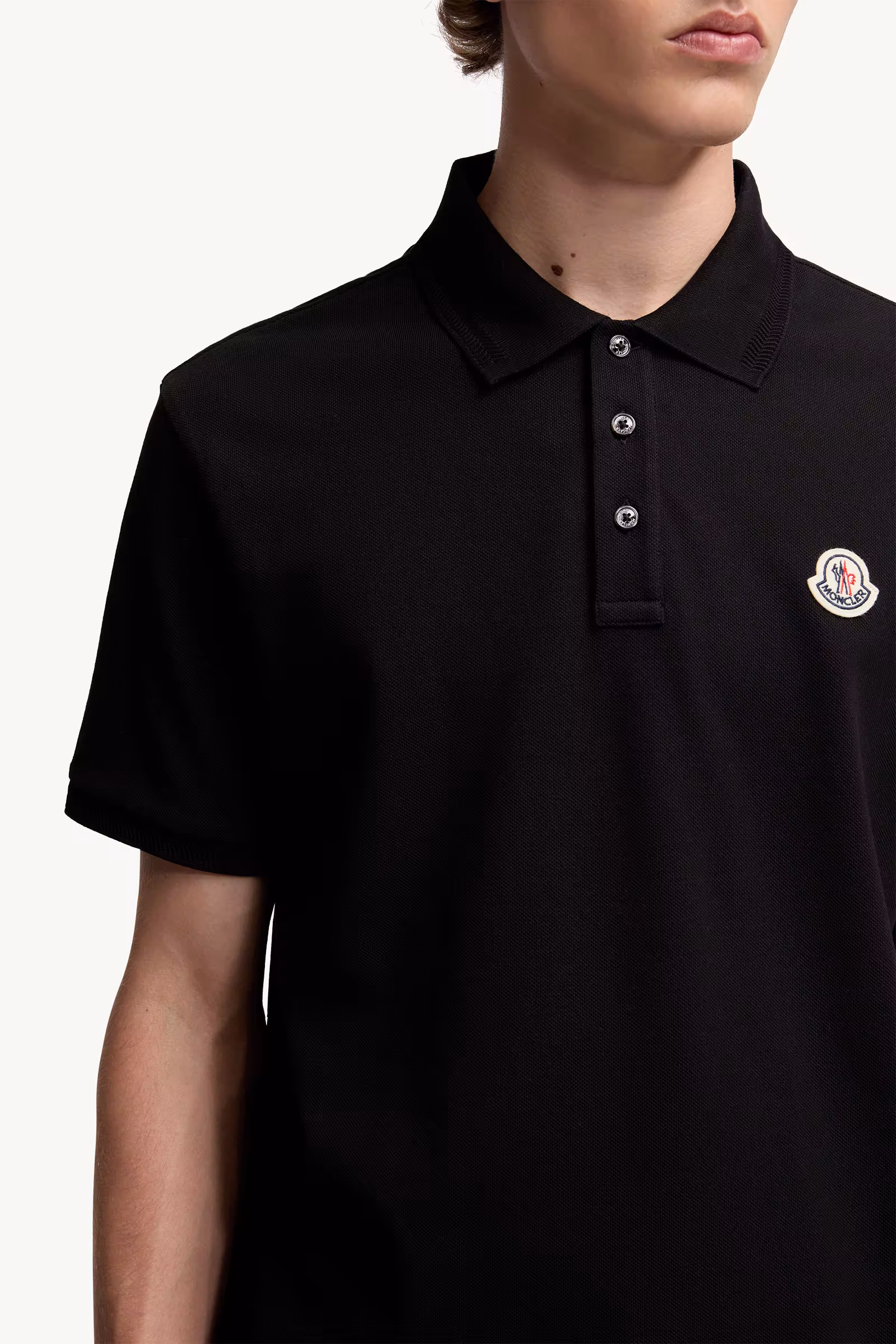 Logo Patch Cotton Piquet Polo Shirt