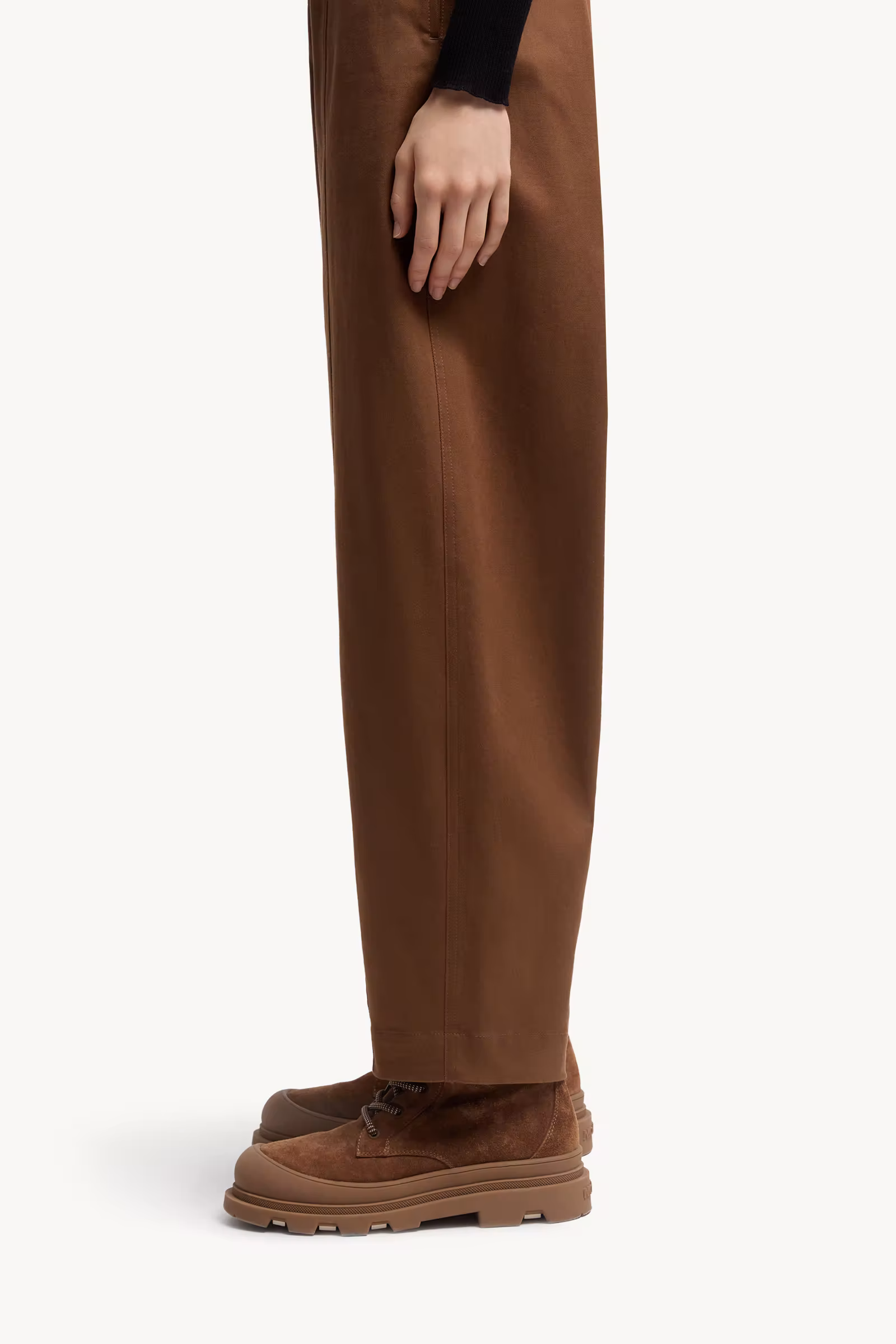 Straight Leg Cotton Gabardine Pants