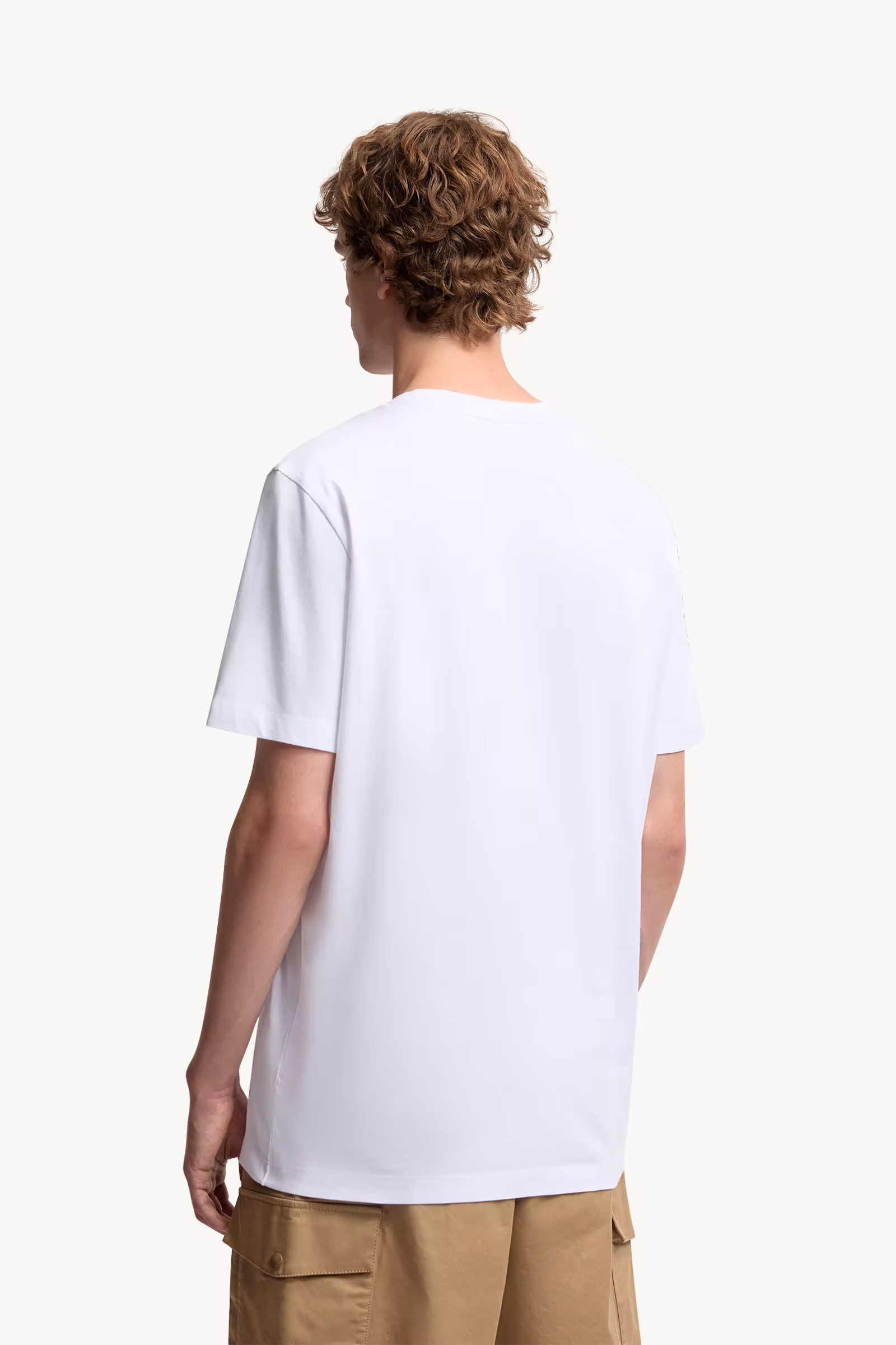 Flocked Logo Cotton T-Shirt