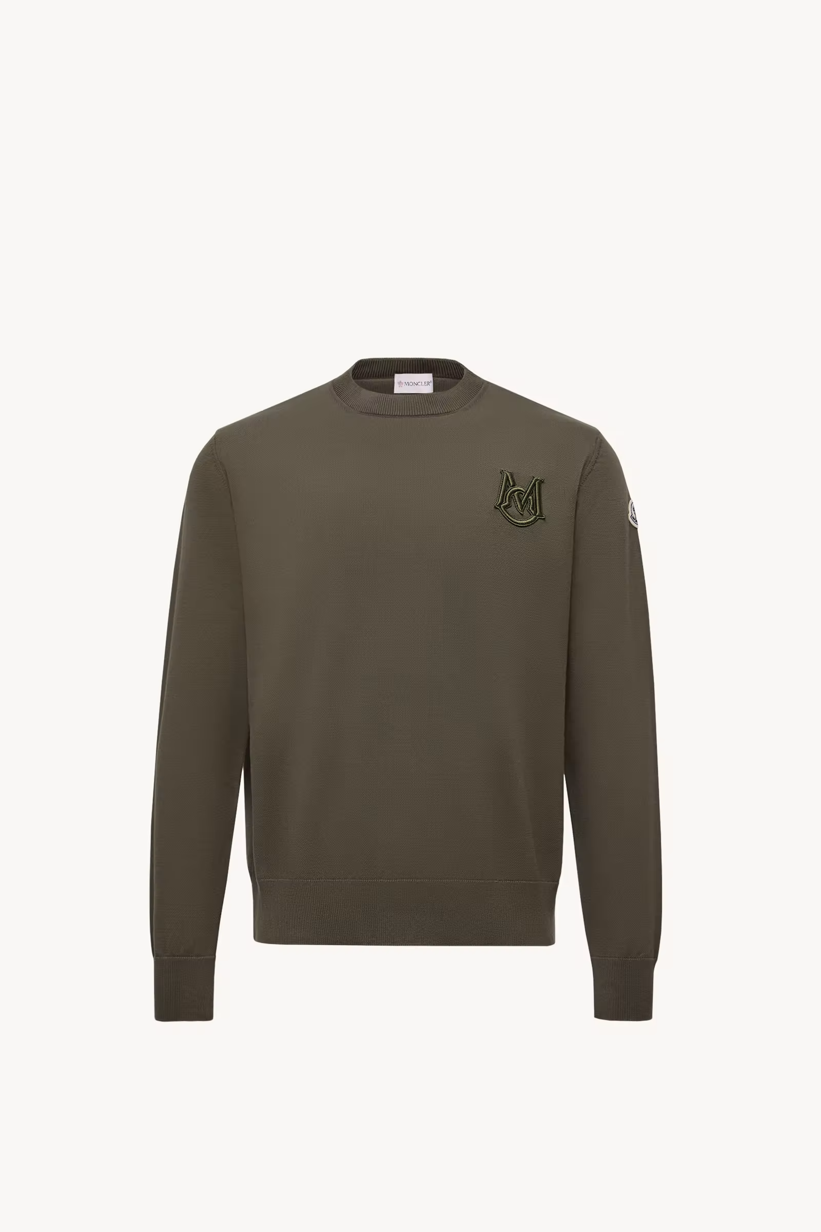 Embroidered Monogram Cotton Sweater