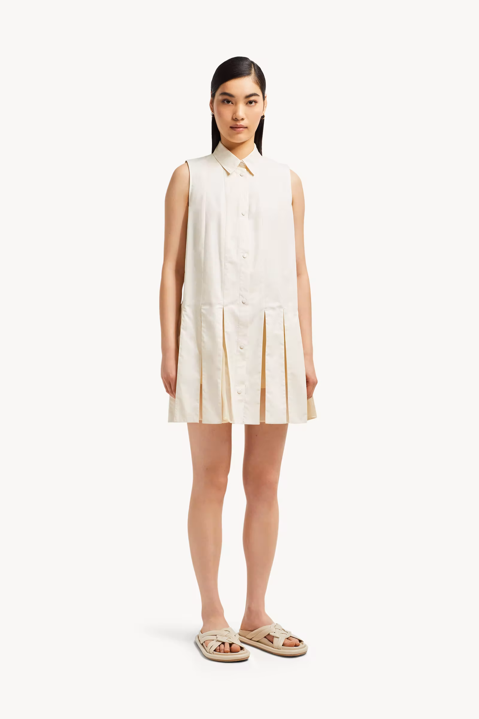 Cotton & Silk Mini Shirt Dress
