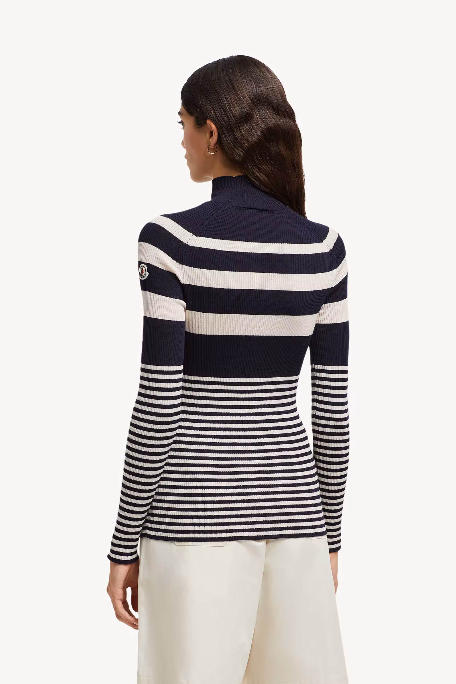 Striped Wool Turtleneck Sweater