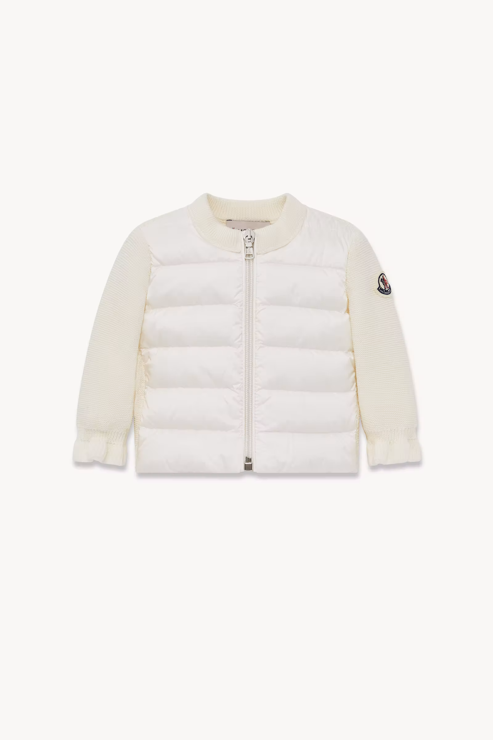 Padded Wool Zip-Up Cardigan