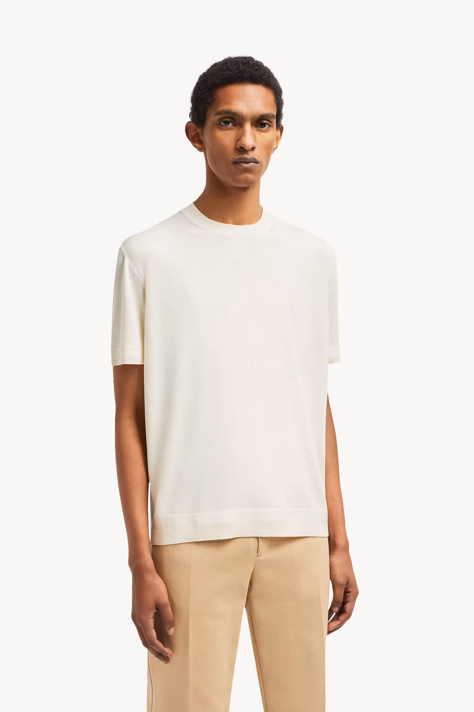 Silk & Cotton Knit T-Shirt
