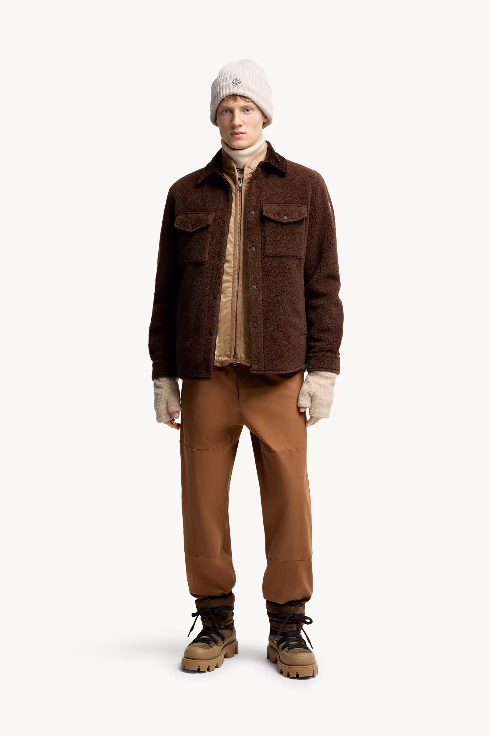 Teddy Corduroy-Trimmed Shirt Jacket