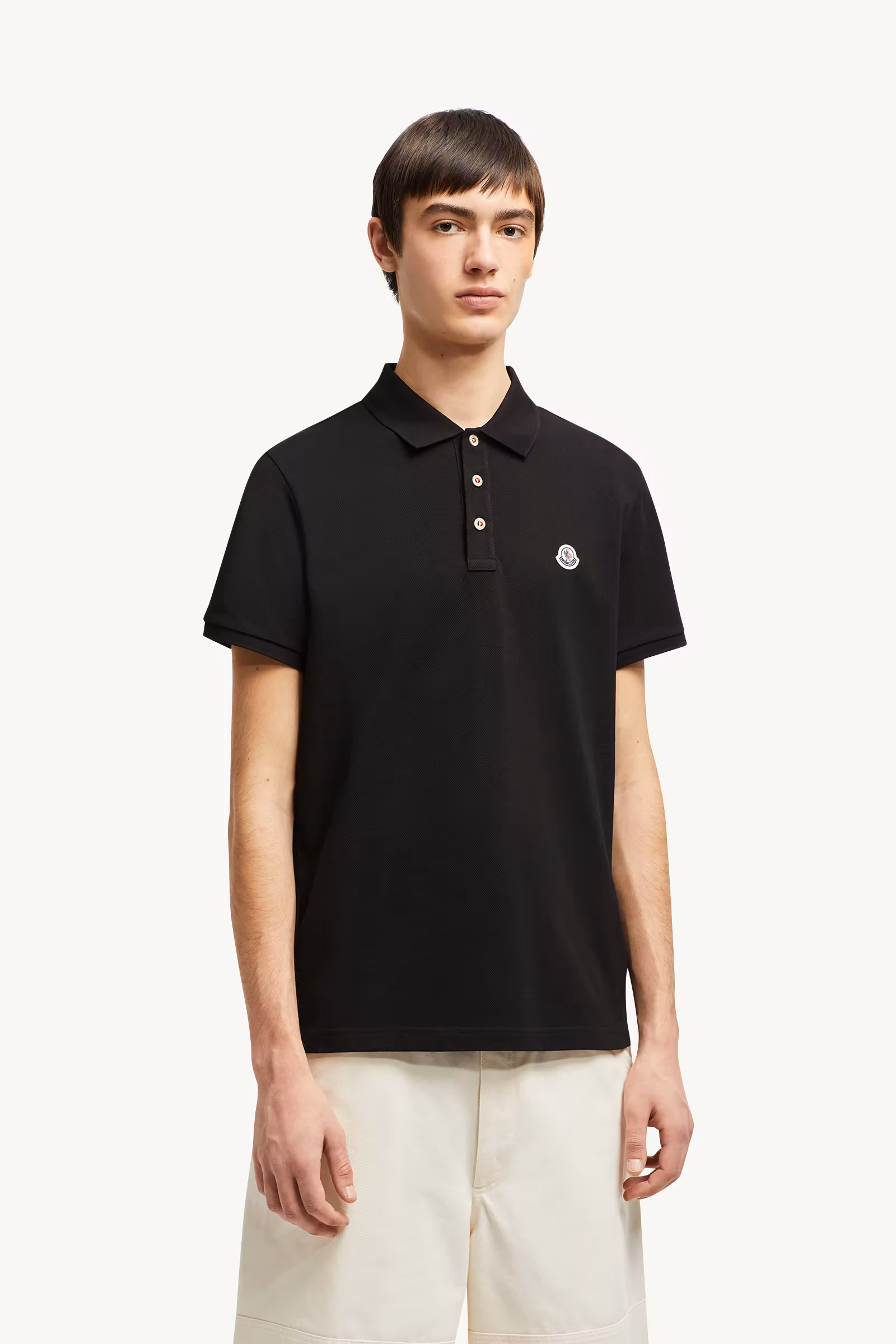 Logo Patch Cotton Polo Shirt