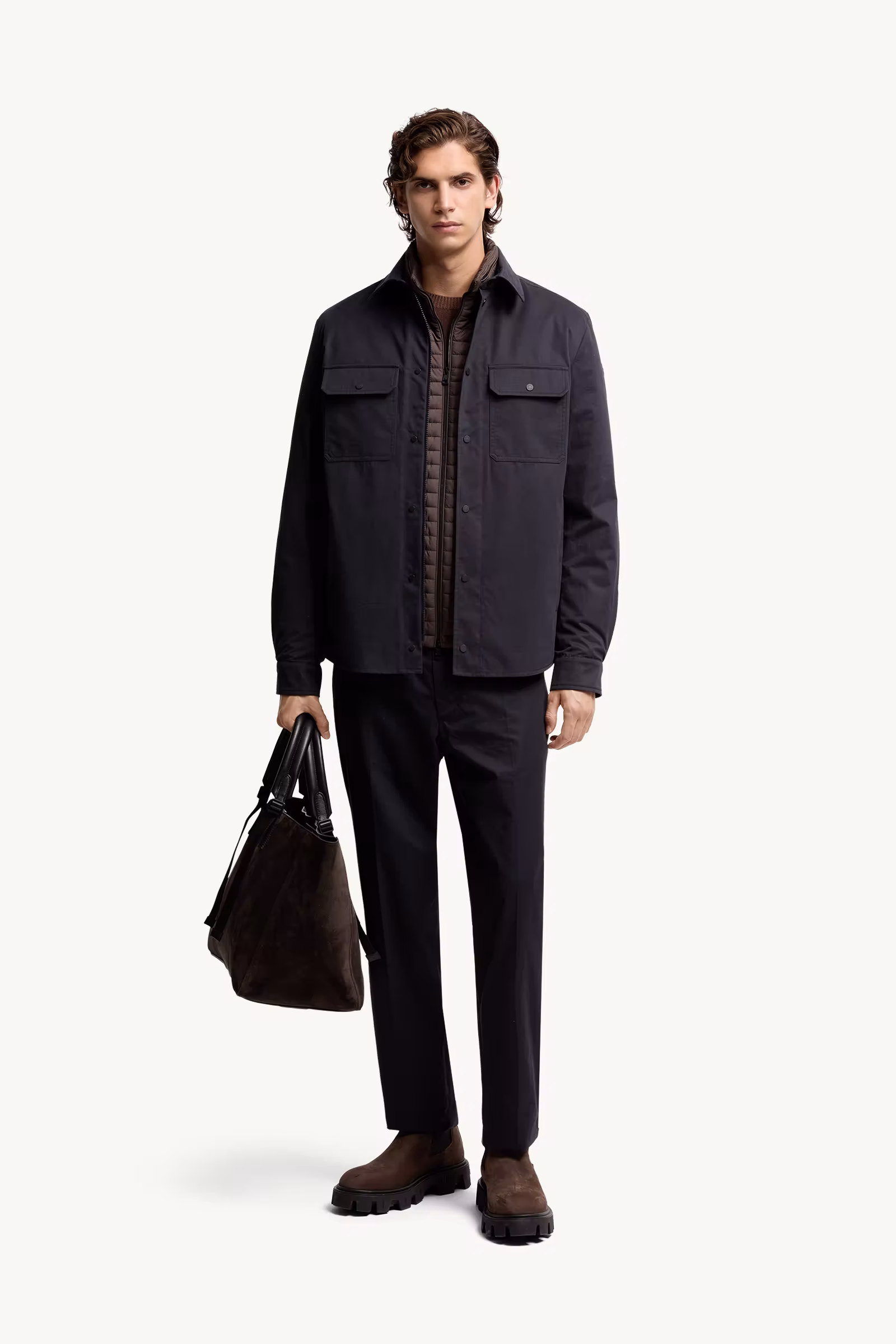 Cotton Gabardine Long Sleeve Shirt