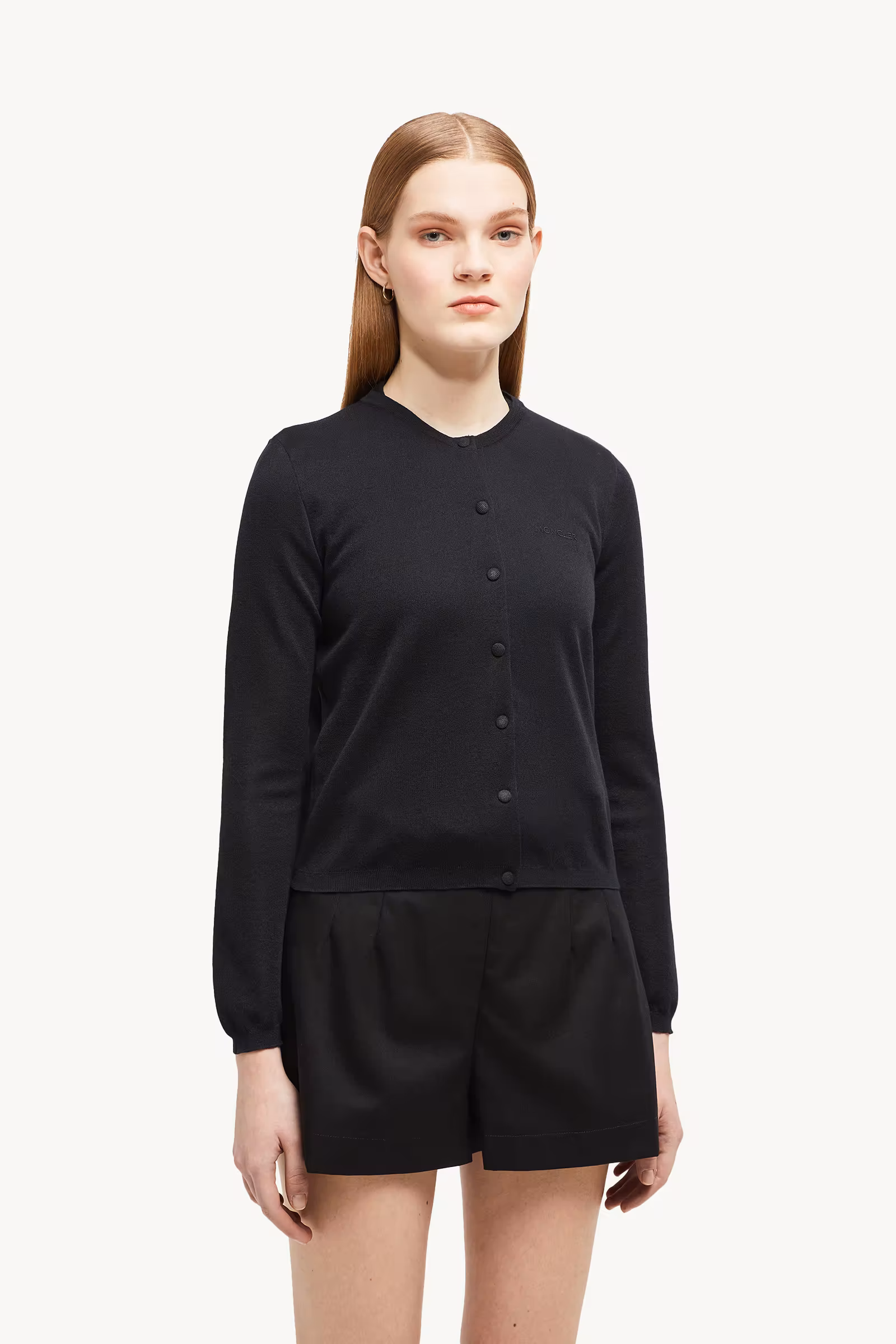 Embroidered Logo Cotton Cardigan