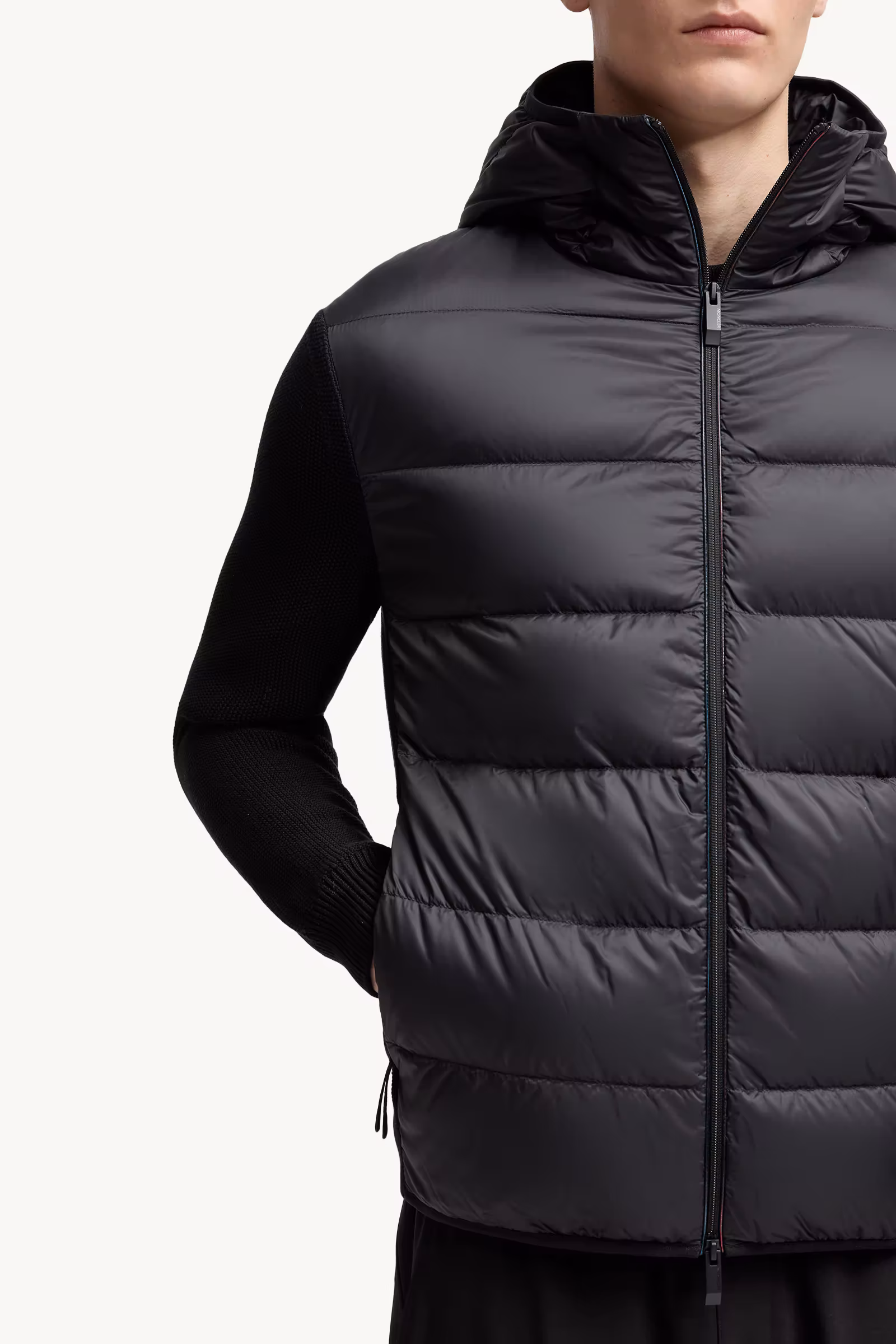 Padded Cotton Zip-Up Hoodie