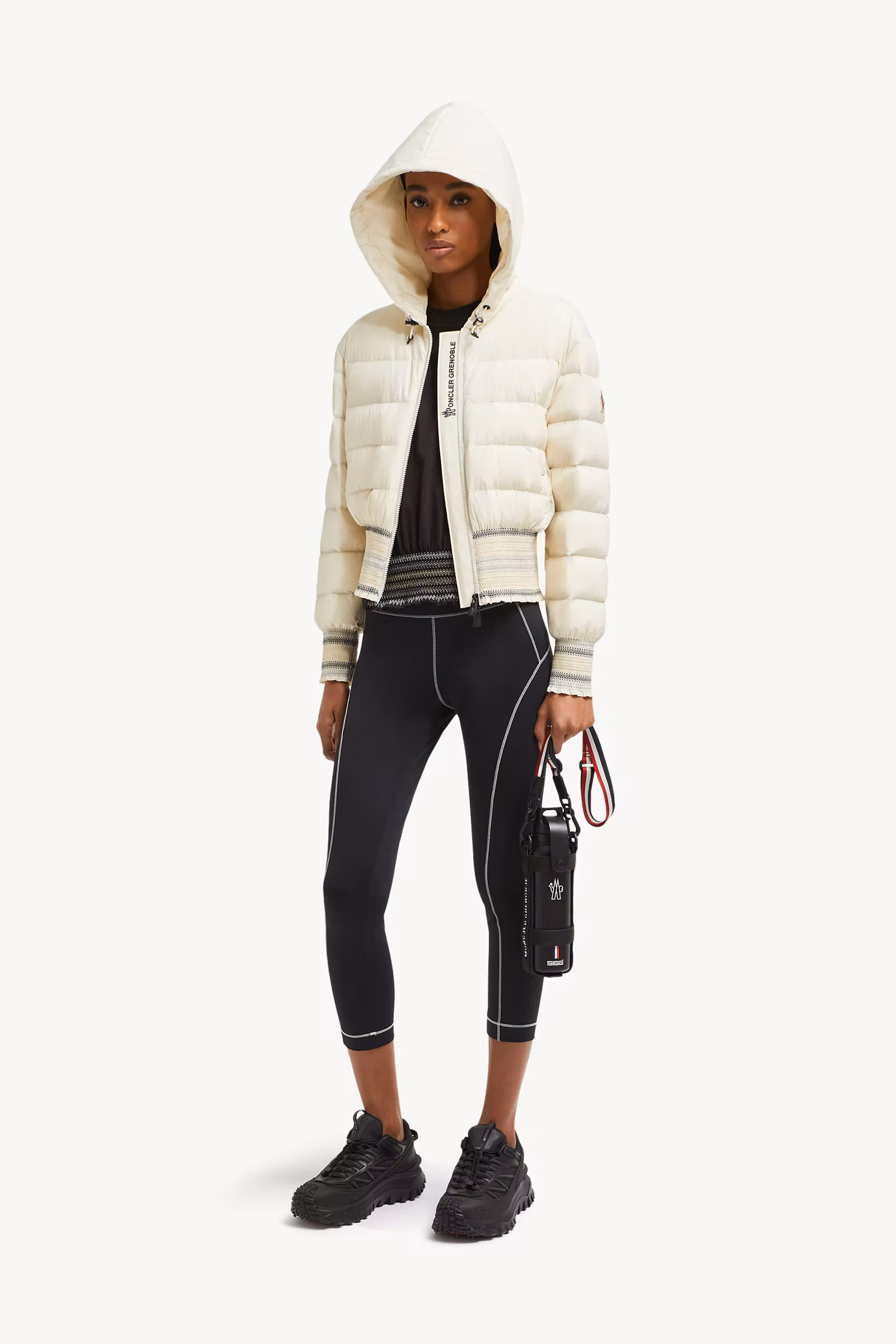 Jeypore Embroidered Hooded Short Down Jacket