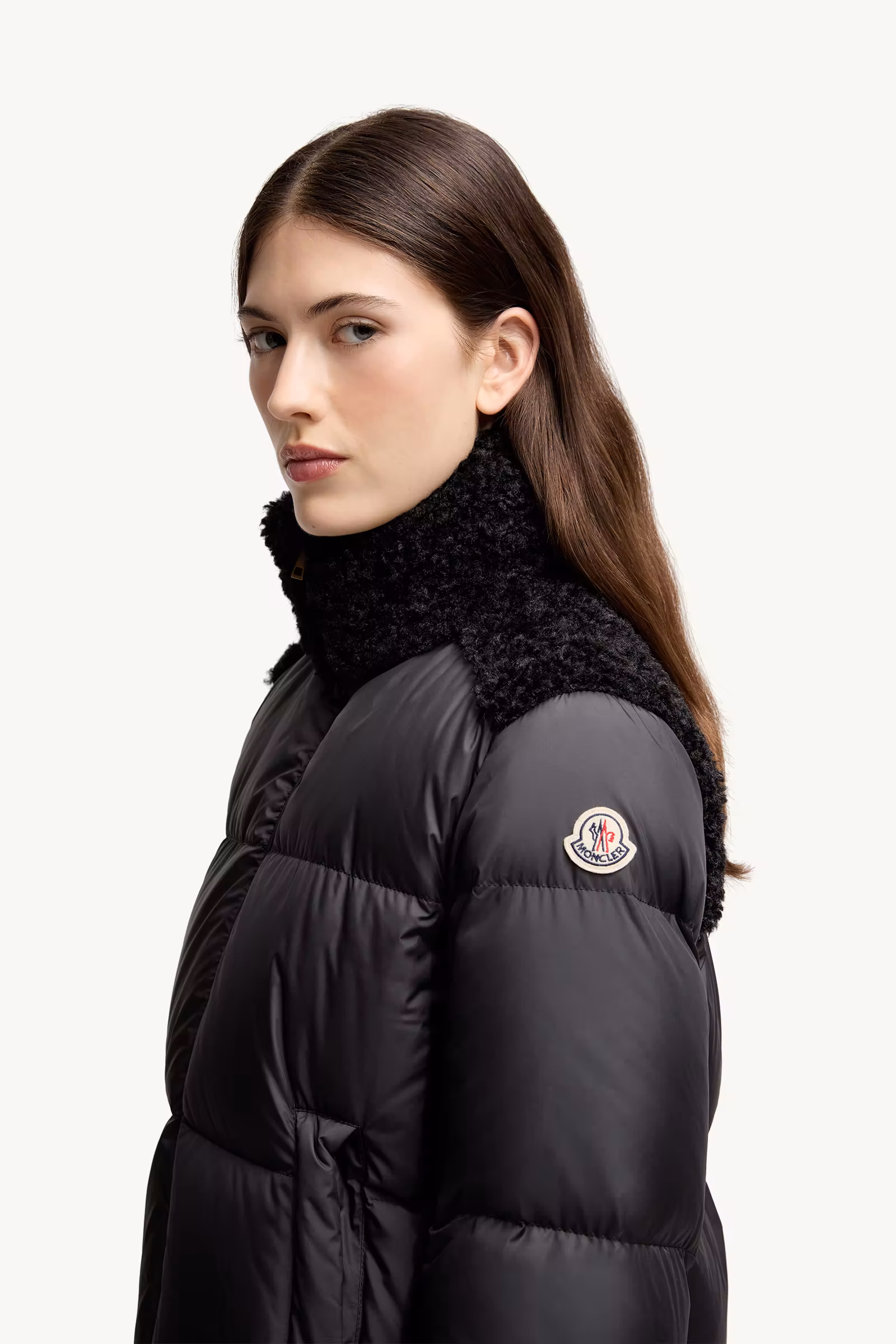 Esnaie Teddy-Trimmed Short Down Jaket