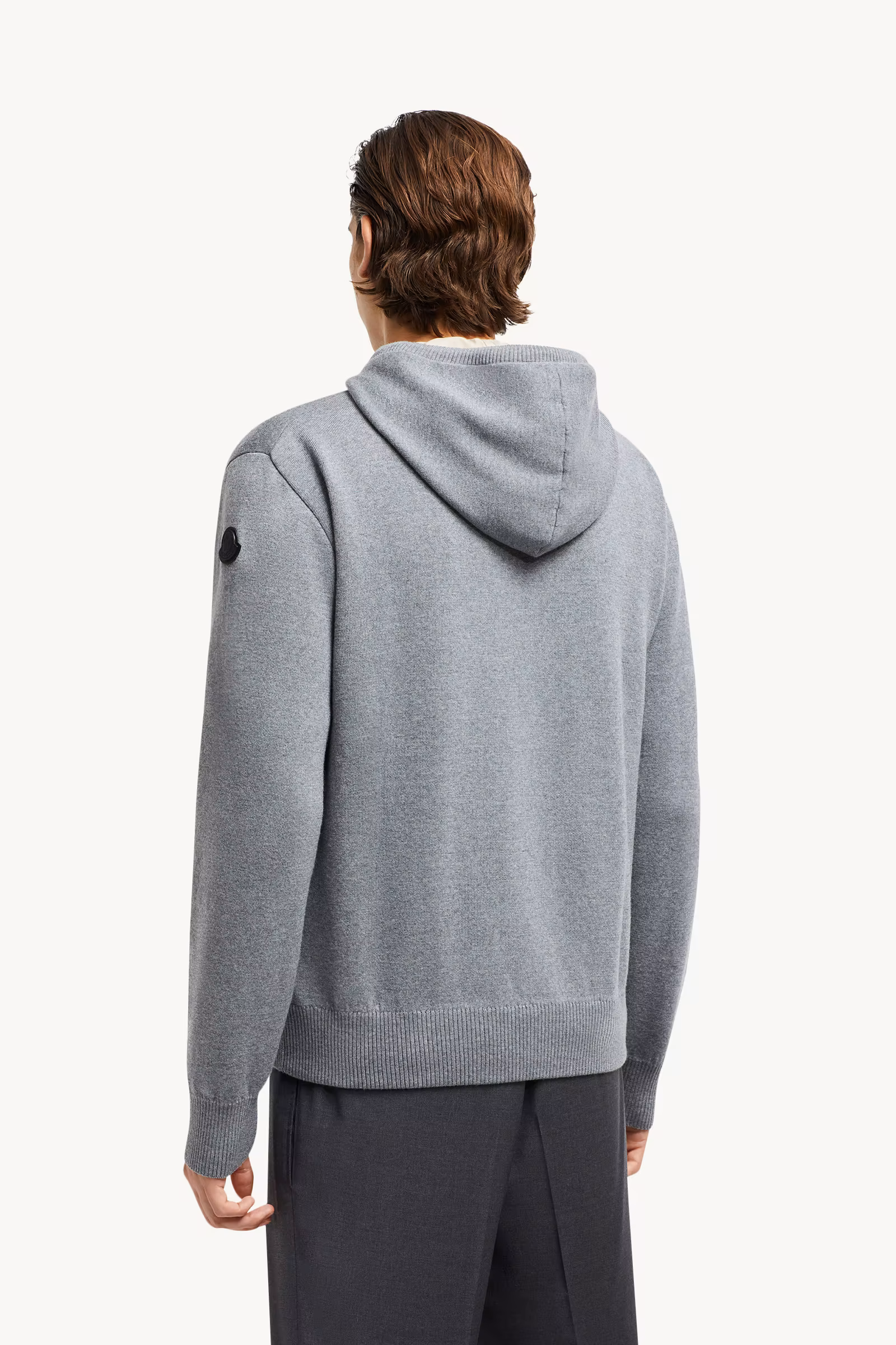 Padded Wool Zip-up hoodie