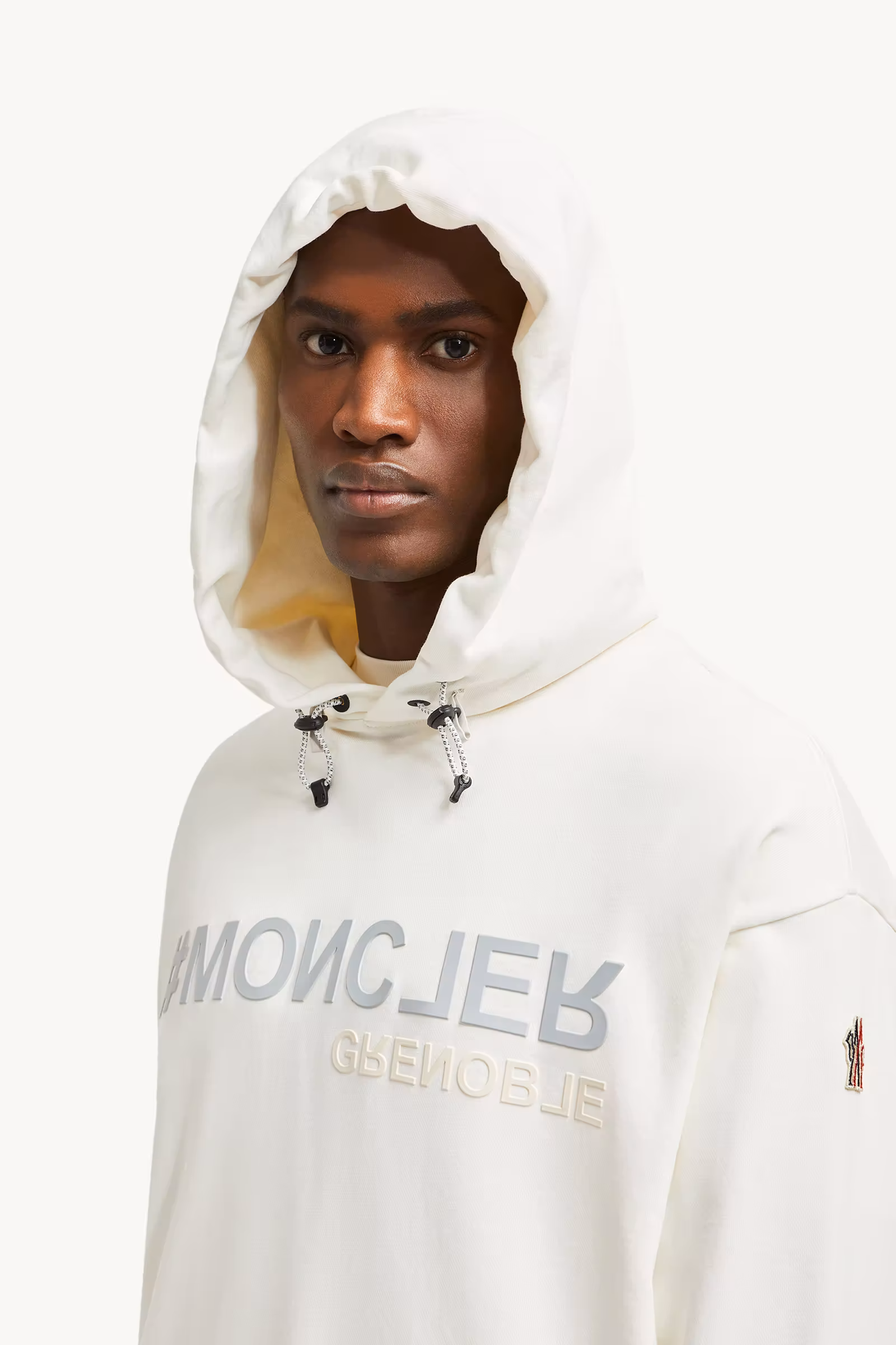 Mirrored Logo Cotton Hoodie