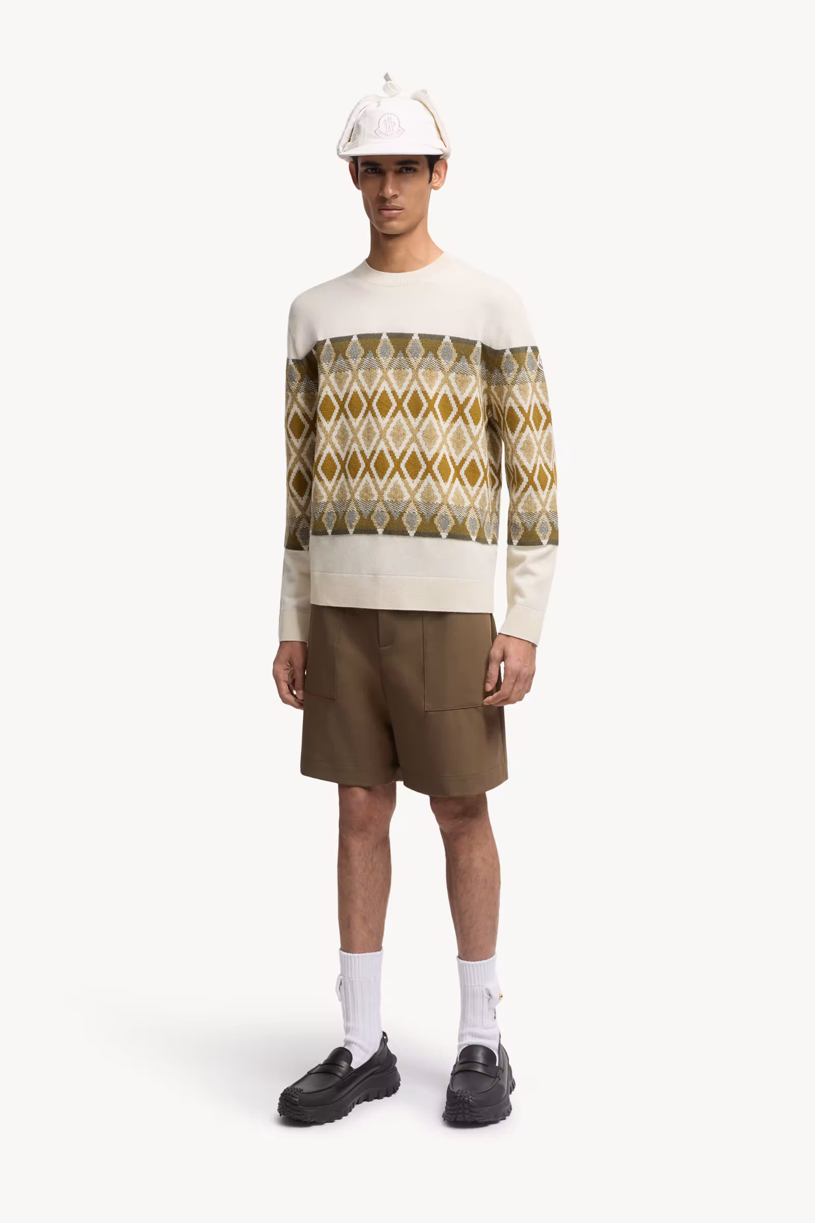 Rhombus Pattern Wool Sweater