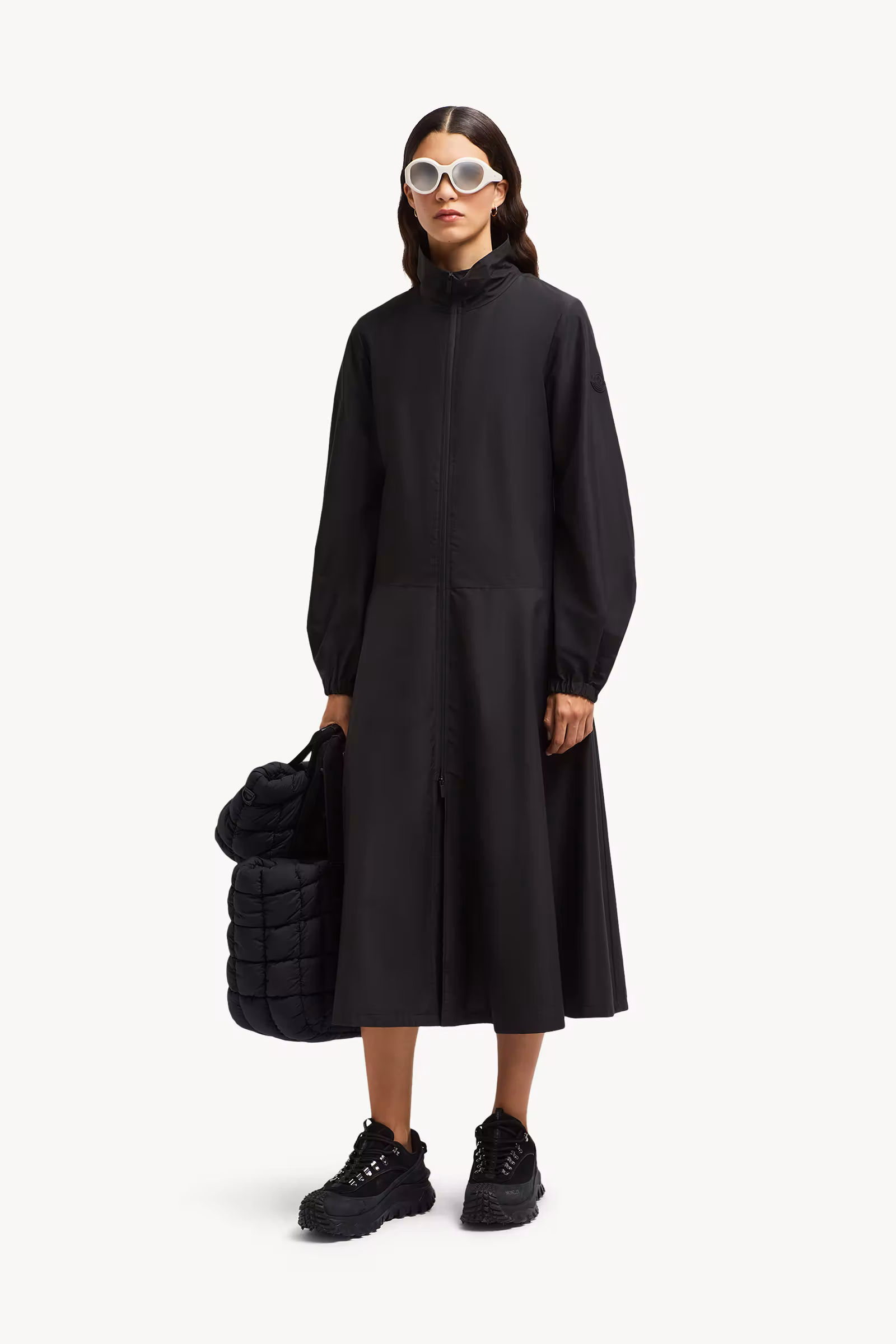 Turtleneck Cotton Midi Dress