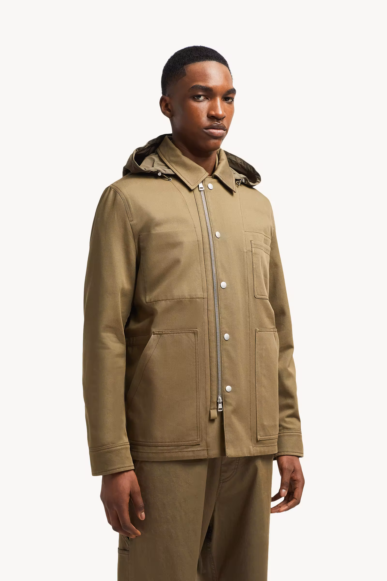 Guerledan Hooded Cotton Shirt Jacket